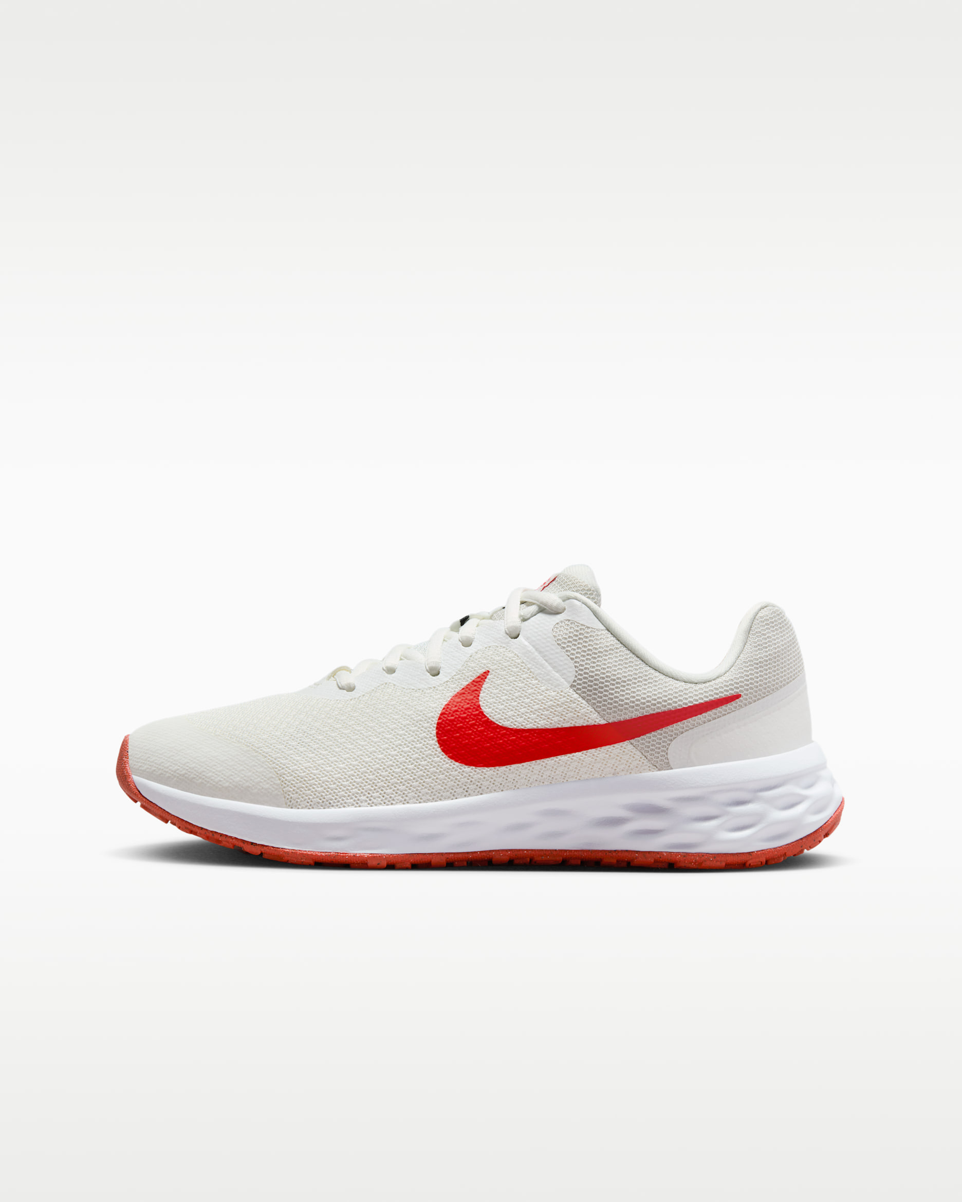 Nike Revolution 6 Older Kids' Road Running Shoes - Summit White/Obsidian/White/Track Red