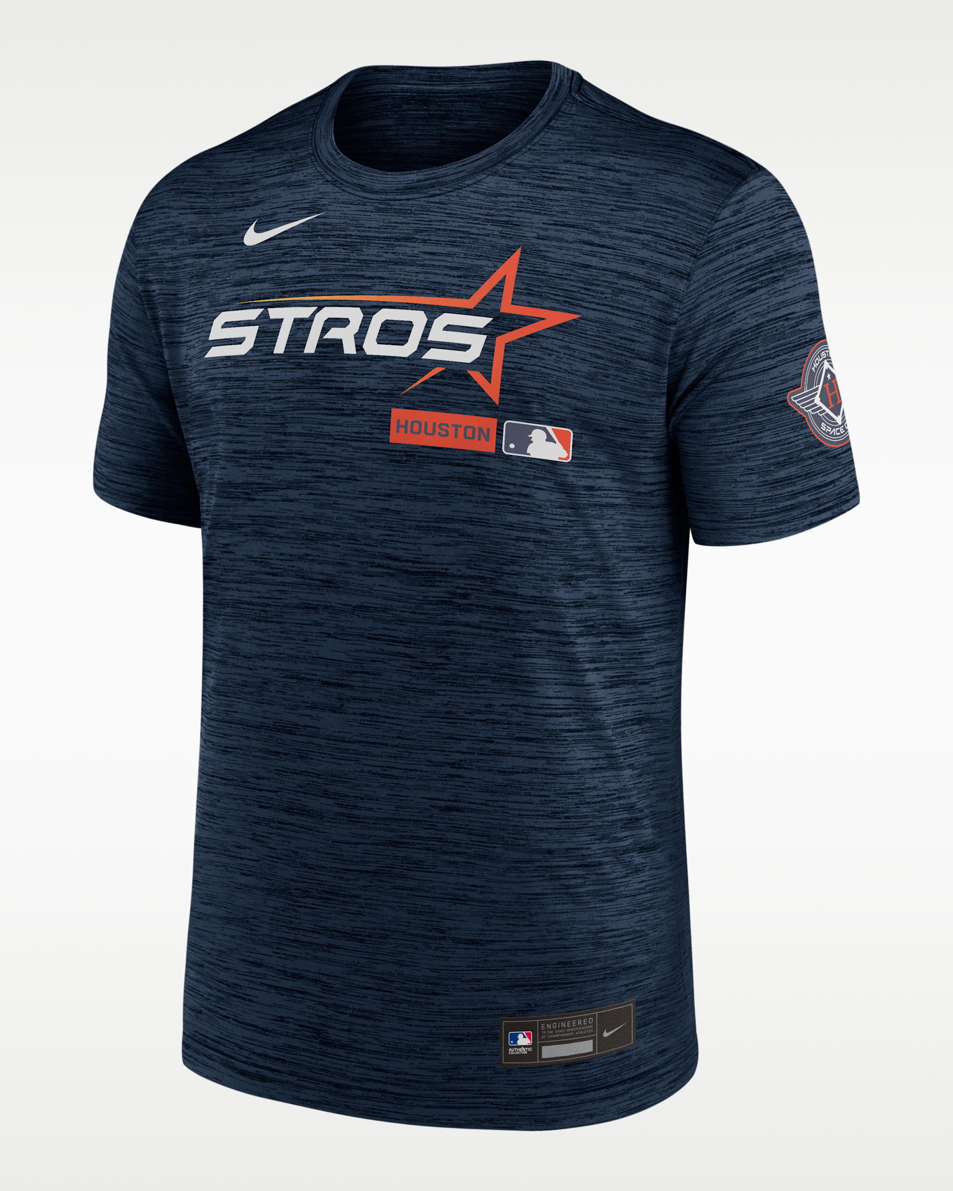Playera Nike Dri-FIT de la MLB para hombre Houston Astros City Connect Velocity - Azul marino medianoche