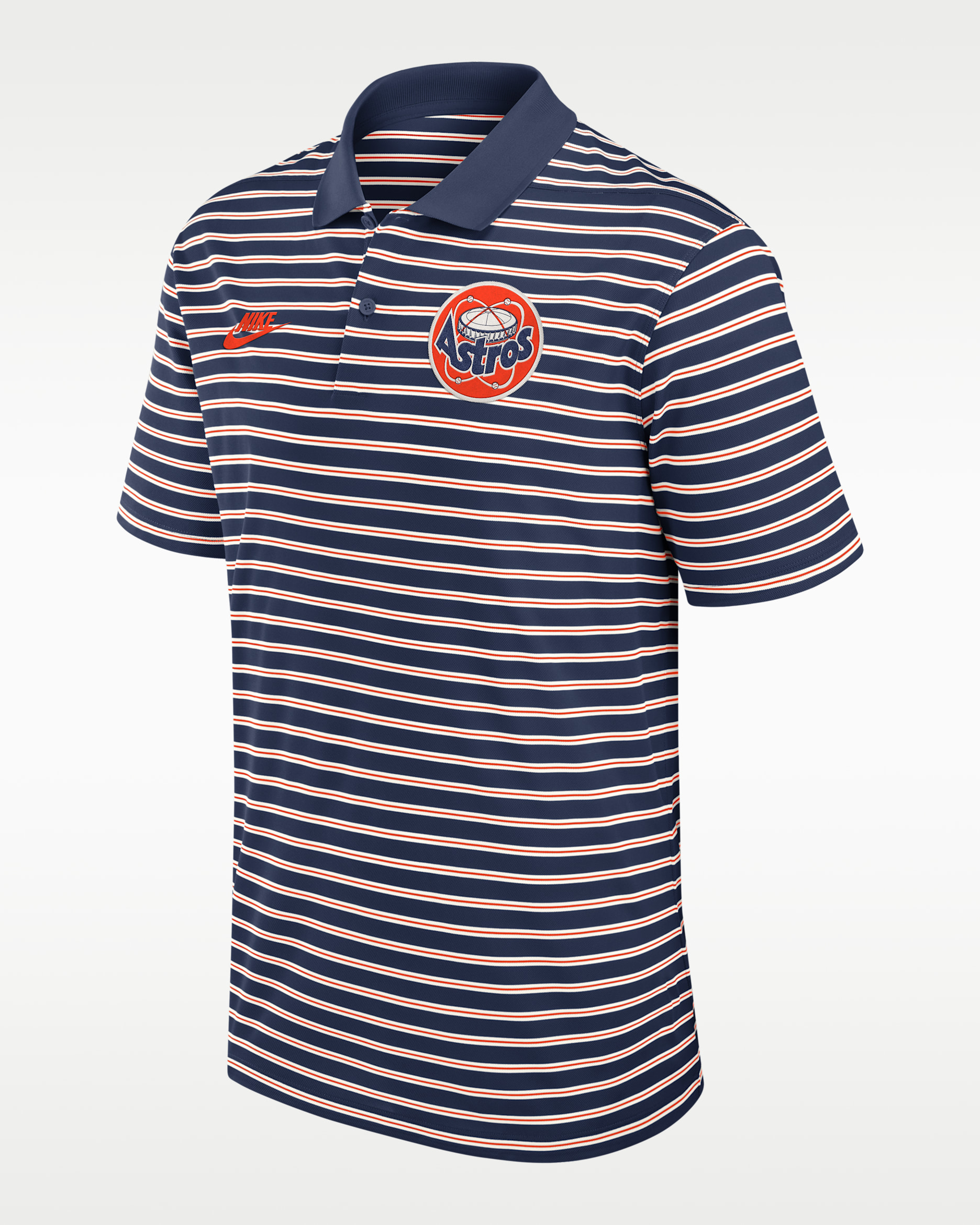 Houston Astros Cooperstown Striped Victory Men's Nike Dri-FIT MLB Polo - Navy