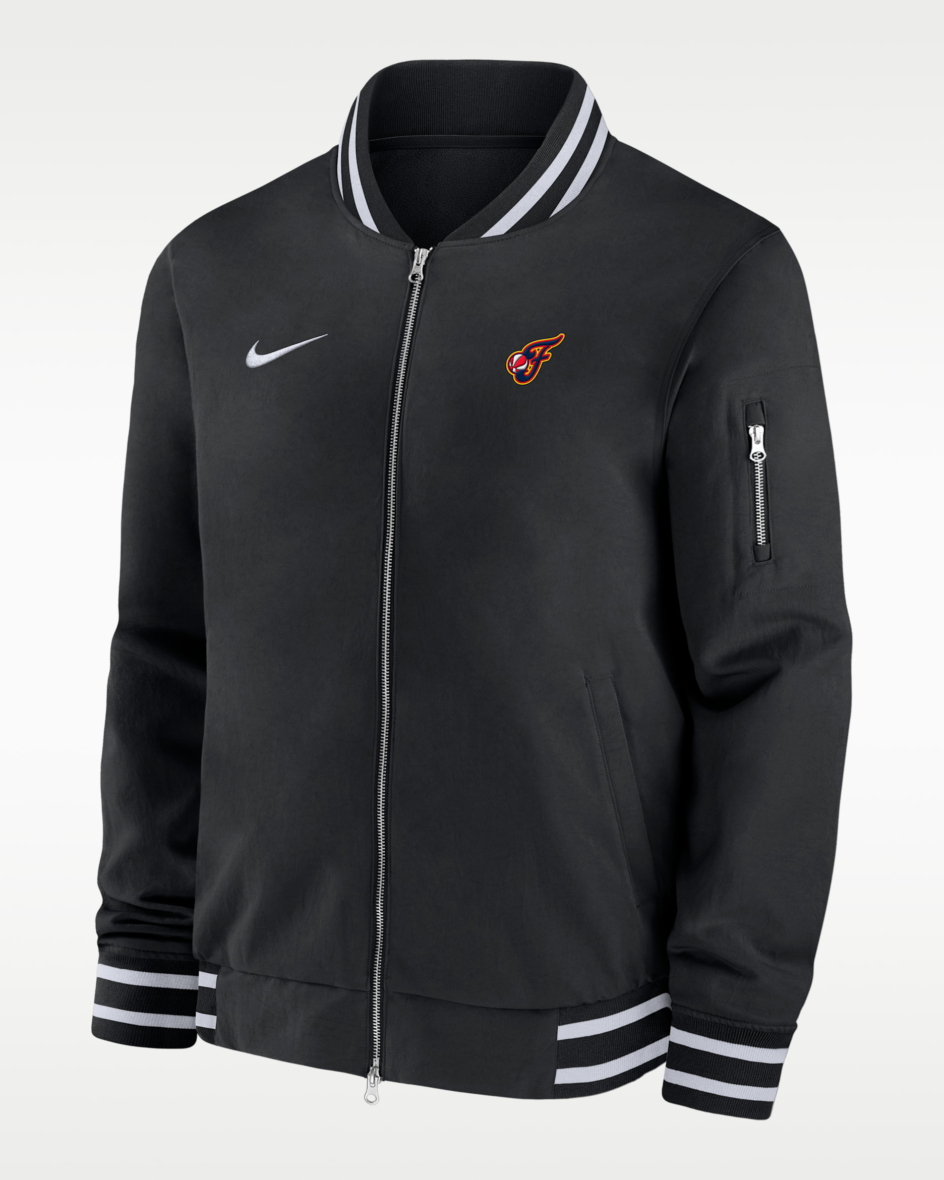 Chamarra bomber Nike de la WNBA para hombre Indiana Fever - Negro
