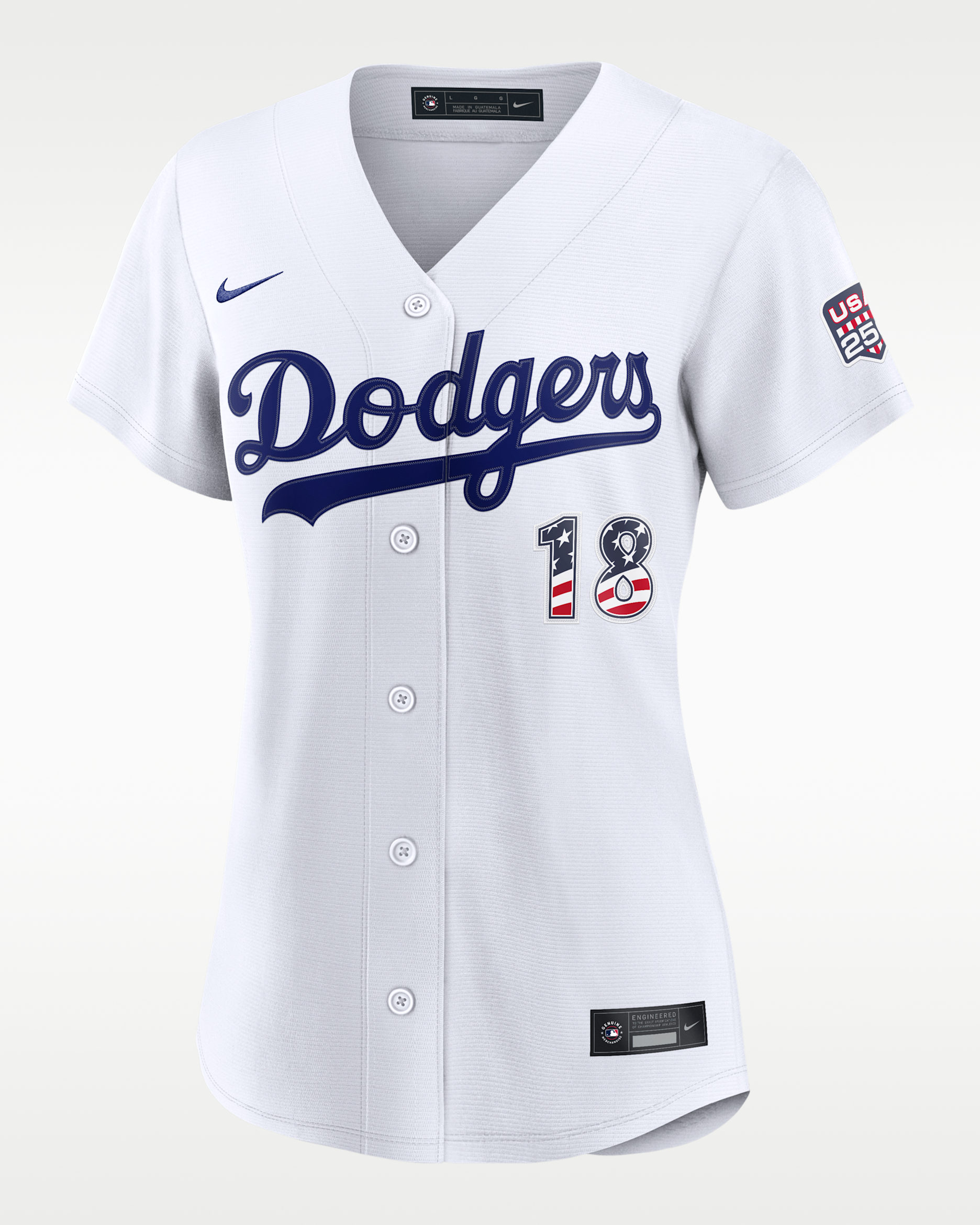 Yoshinobu Yamamoto Los Angeles Dodgers USA 250 Women's Nike MLB Stadium Jersey - White