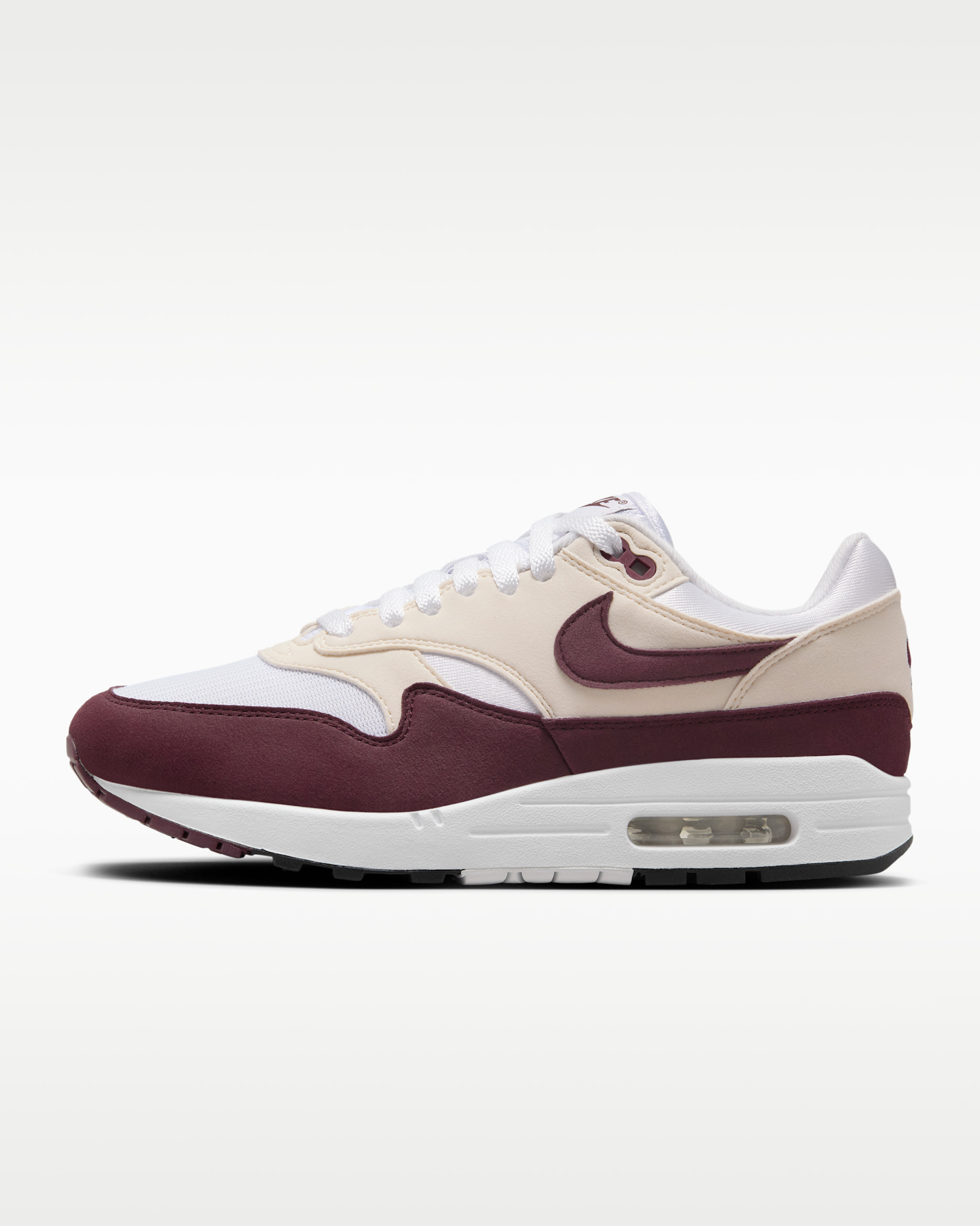 Nike Air Max 1 Women's shoes - White/Phantom/Black/Night Maroon