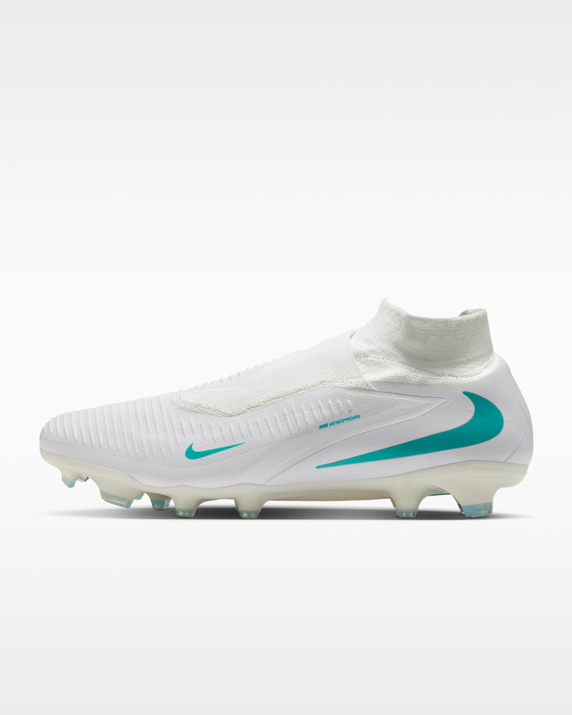 Nike Phantom 6 High Pro Firm-Ground Soccer Cleats - White/White/Dusty Cactus