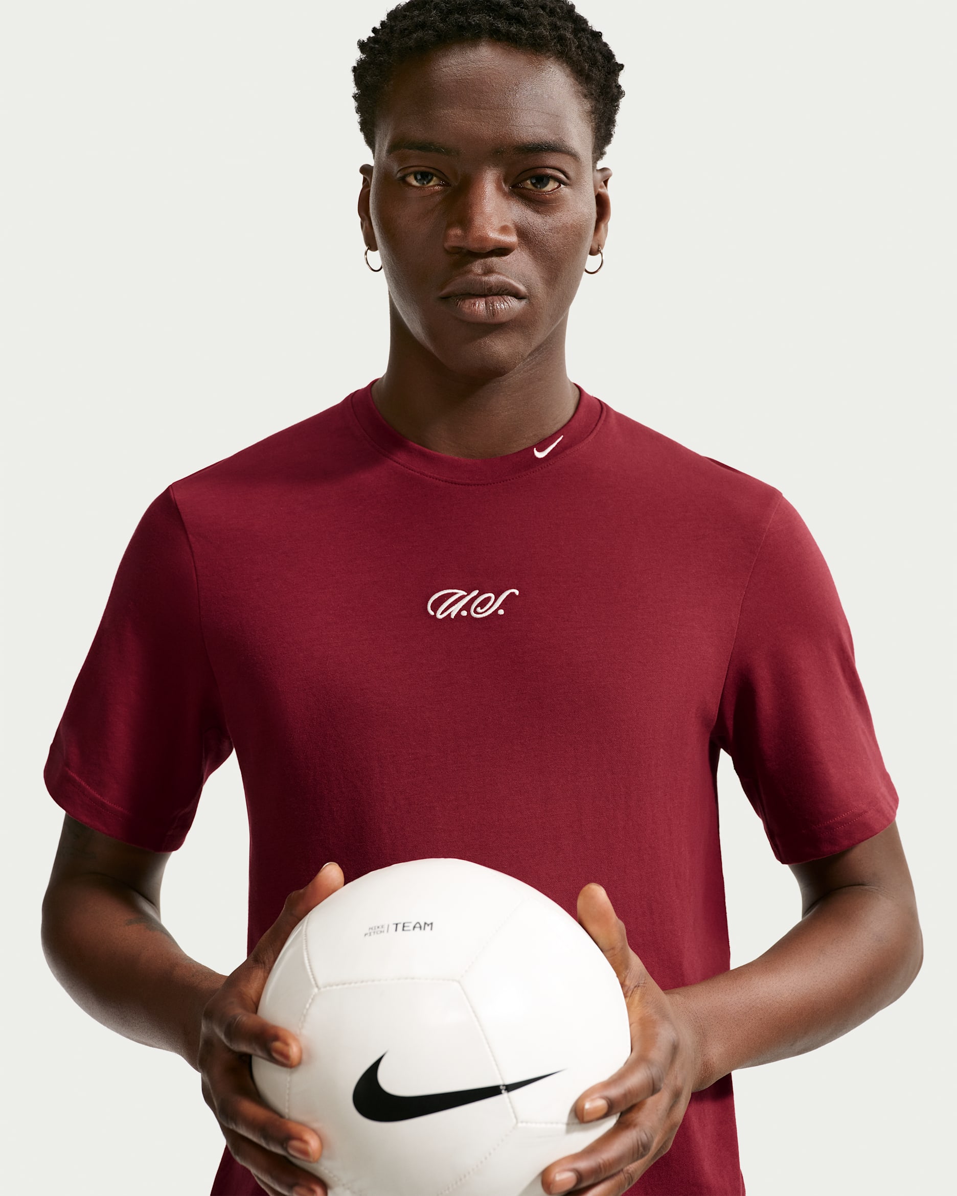 USMNT Primary Men's Nike Dri-FIT Soccer T-Shirt - Team Red/Sail