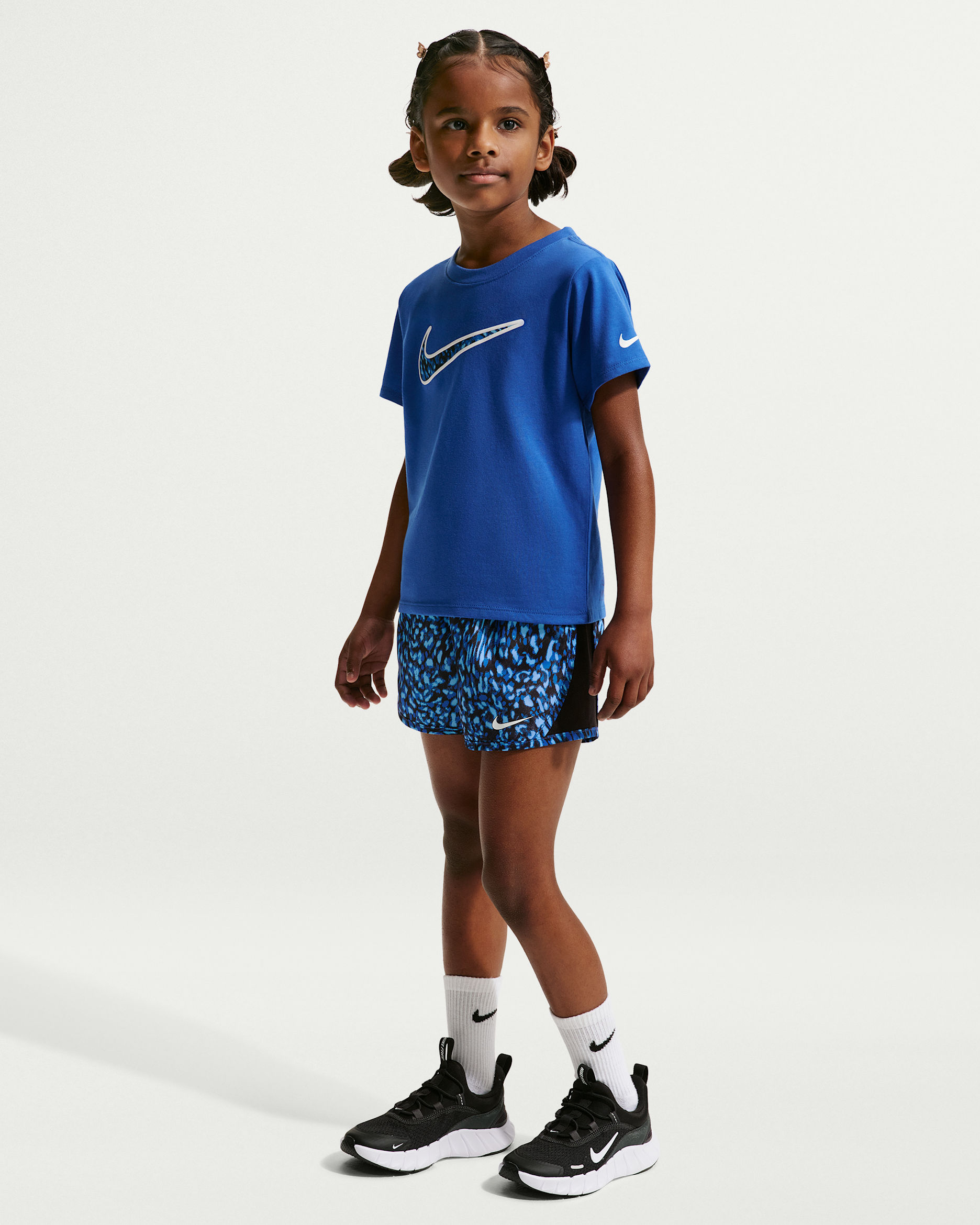 Nike Little Kids' Dri-FIT Printed 2-Piece Tempo Shorts Set - Game Royal