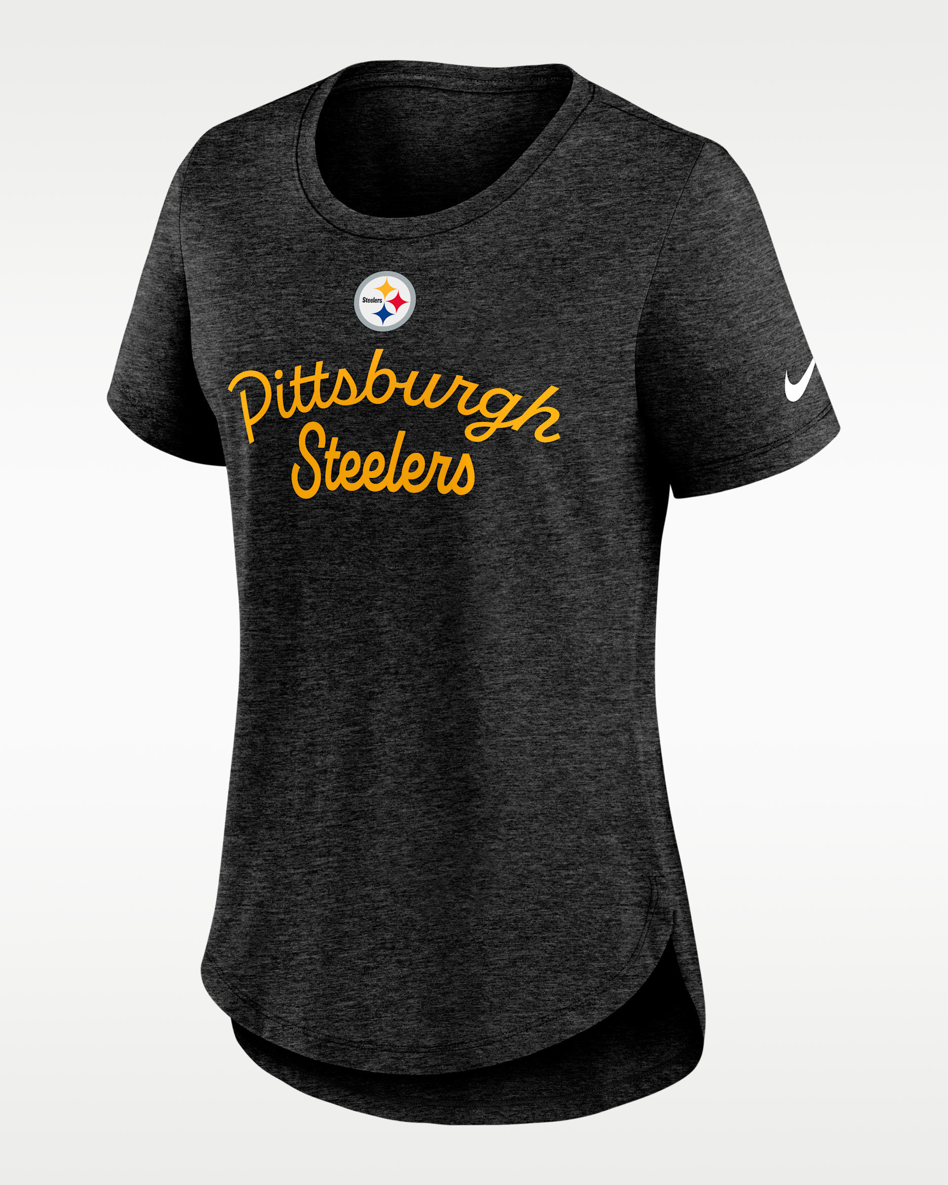 Pittsburgh Steelers Script Women's Nike NFL T-Shirt - Black