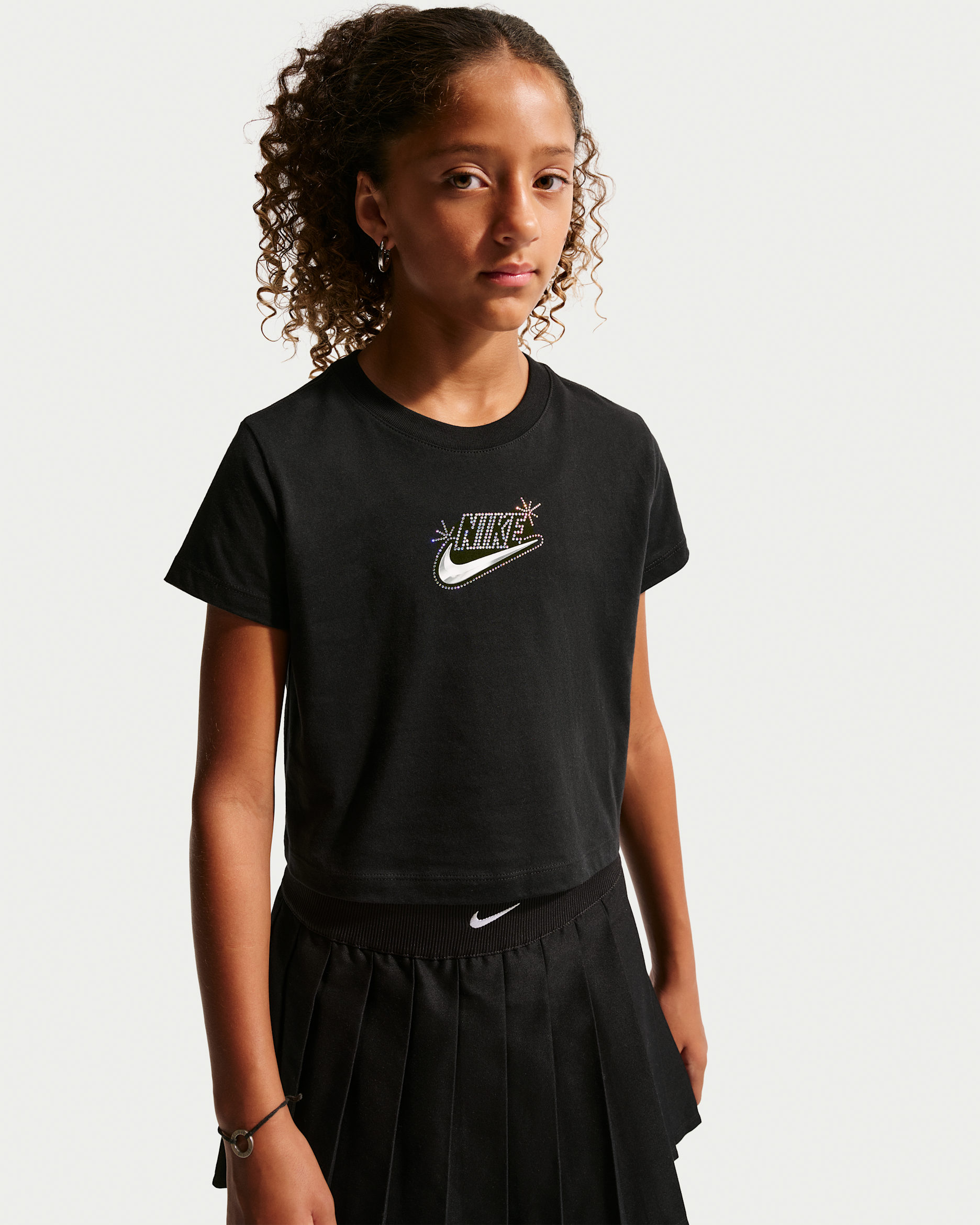 Nike Sportswear Kurz-T-Shirt (Mädchen) - Schwarz