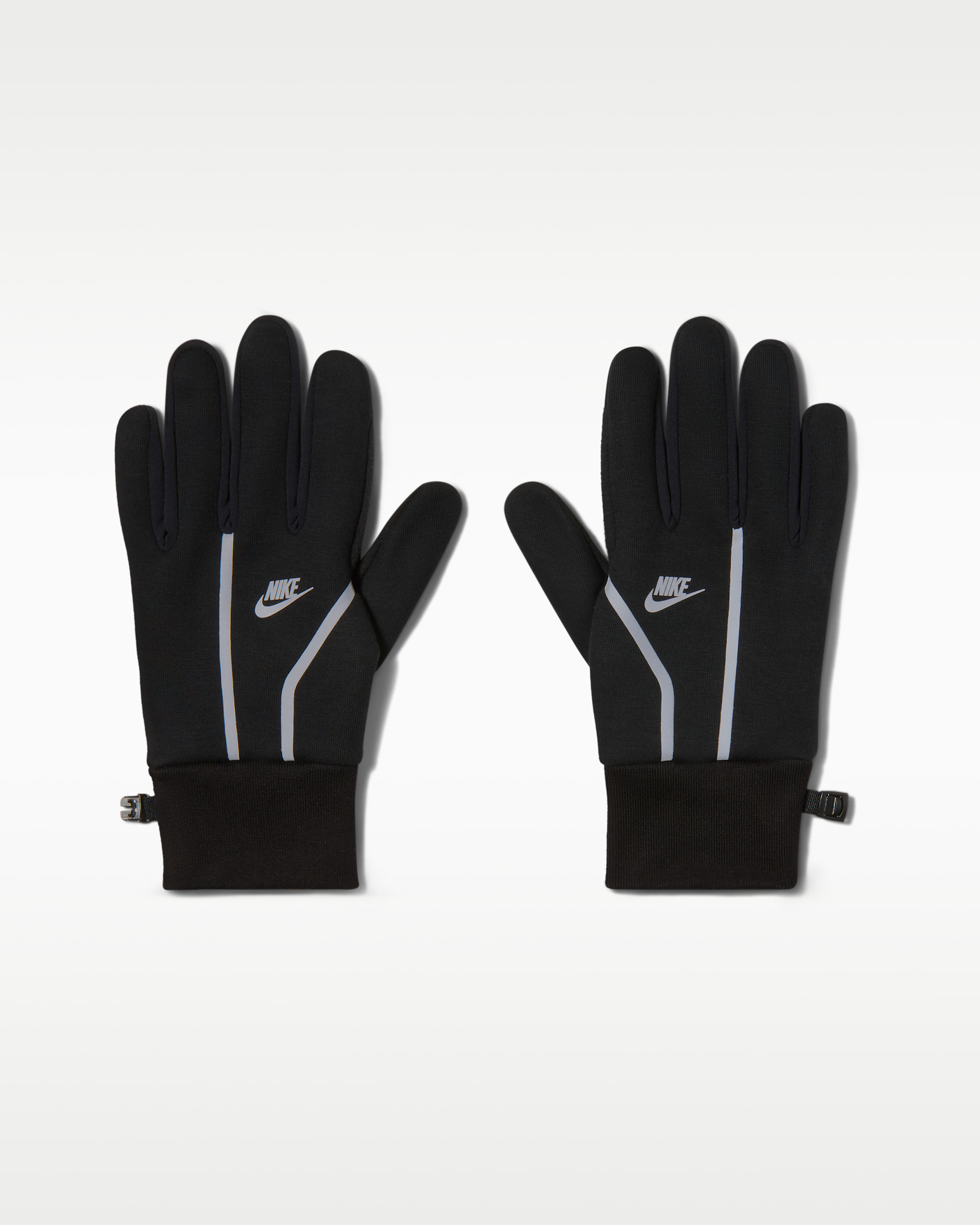 Guantes de tejido Fleece para hombre Nike Tech 3.0 (1 par) - Negro/Plata
