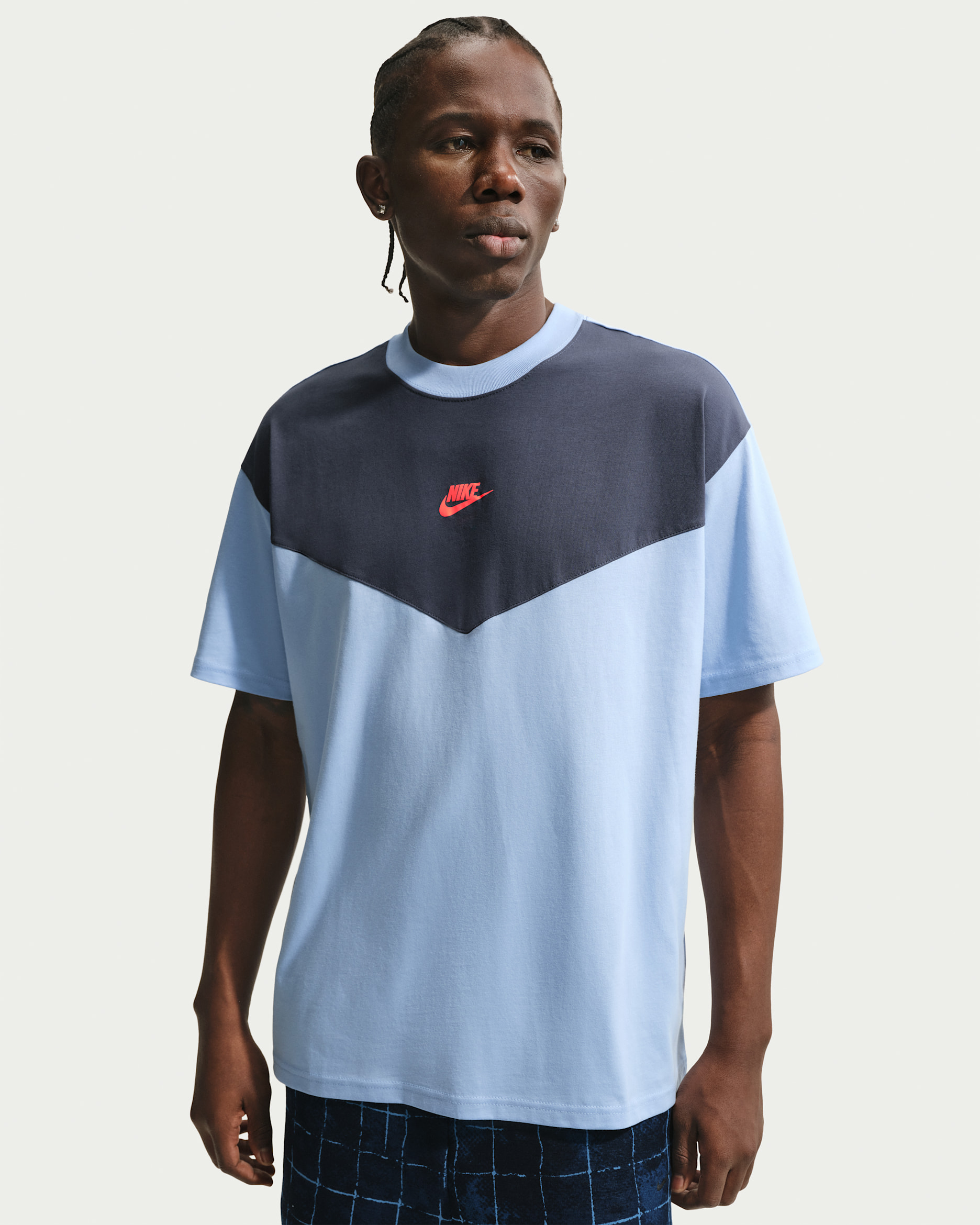 T-shirt męski Nike Sportswear - Psychic Blue/Thunder Blue/Bright Crimson