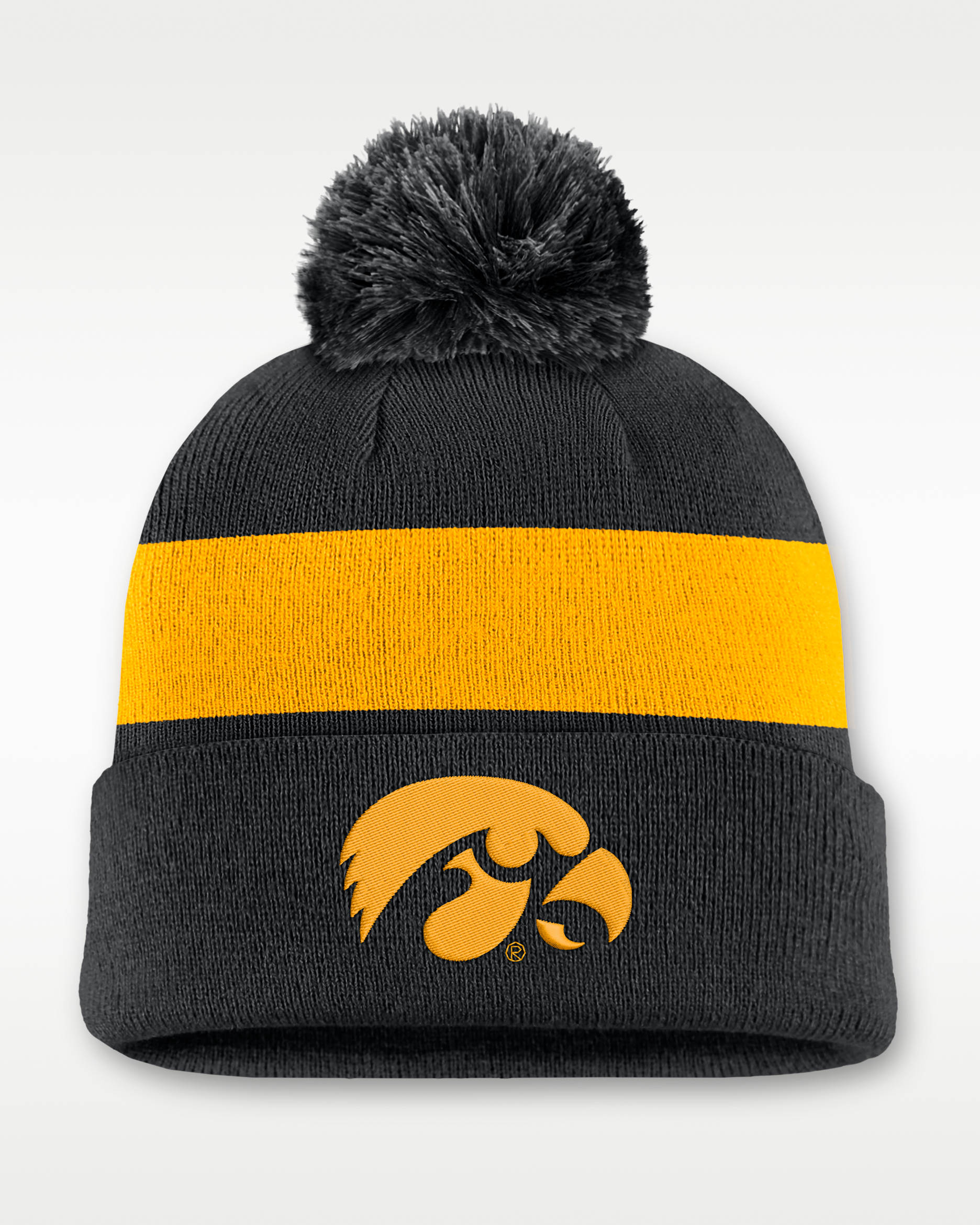 Gorro con dobladillo universitario Nike para hombre Iowa Peak - Negro