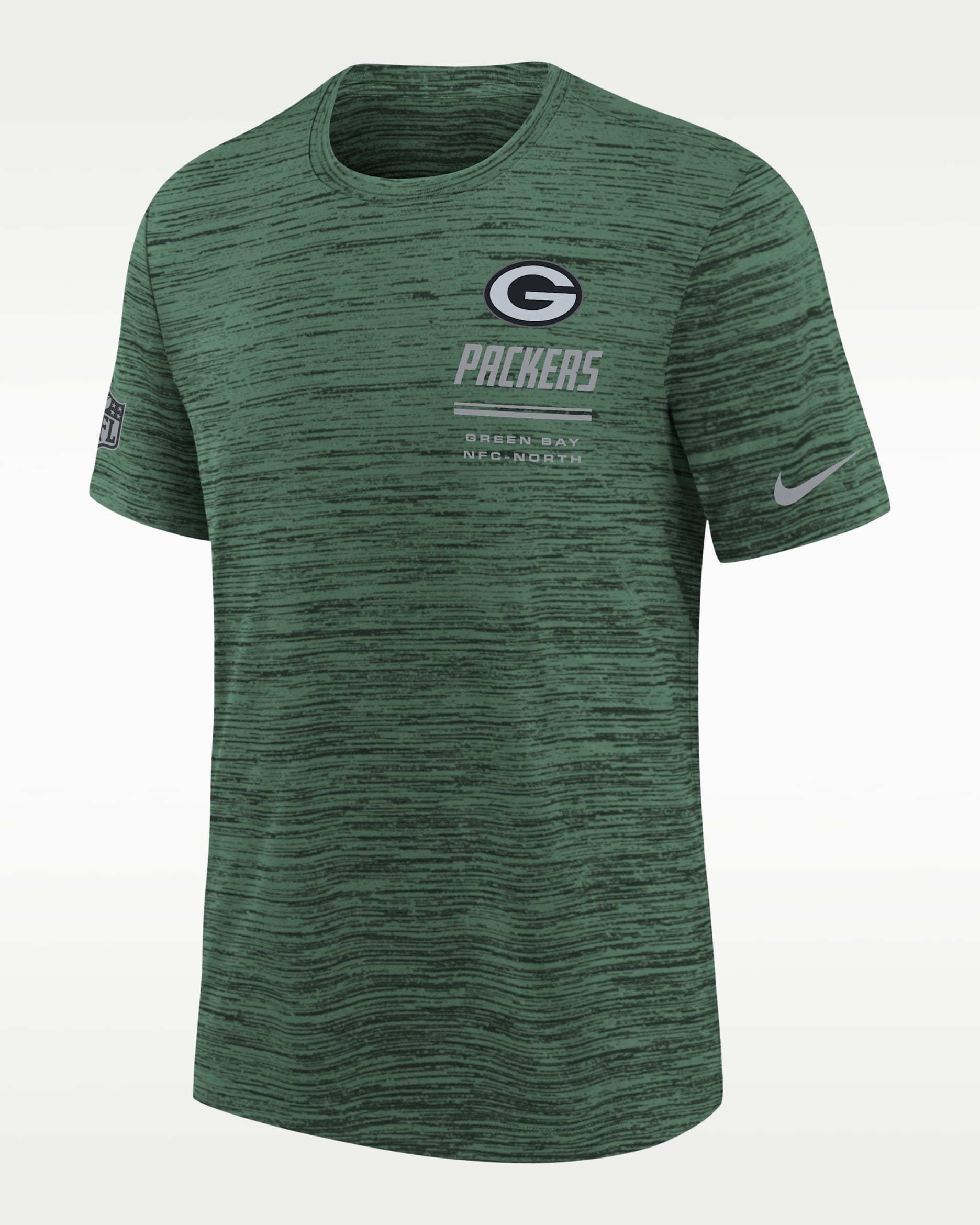 Playera Nike Dri-FIT de la NFL para niños talla grande Green Bay Packers Sideline Team Issue Velocity - Verde
