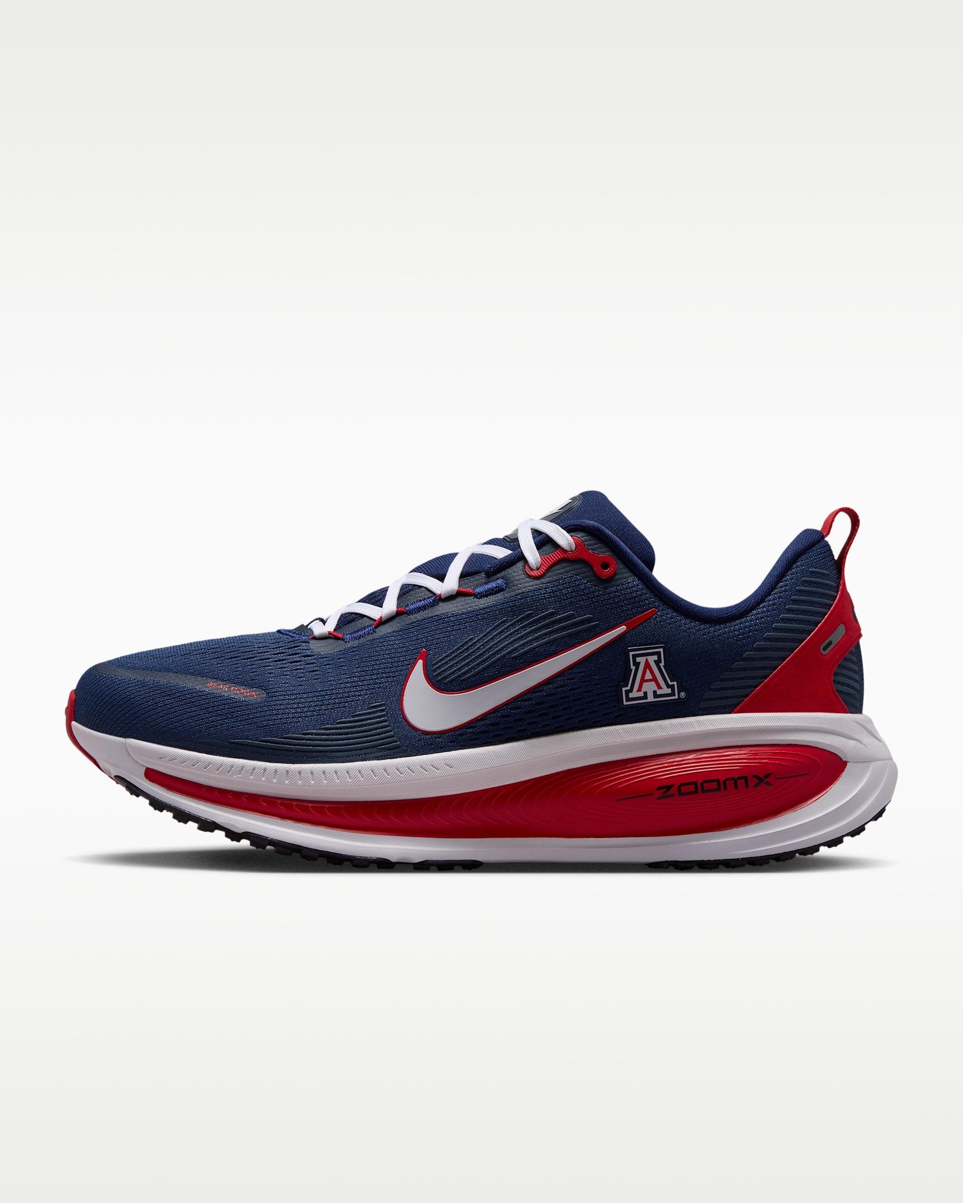 Nike College Vomero 18 (Arizona) Men's Road Running Shoes - College Navy/University Red/White
