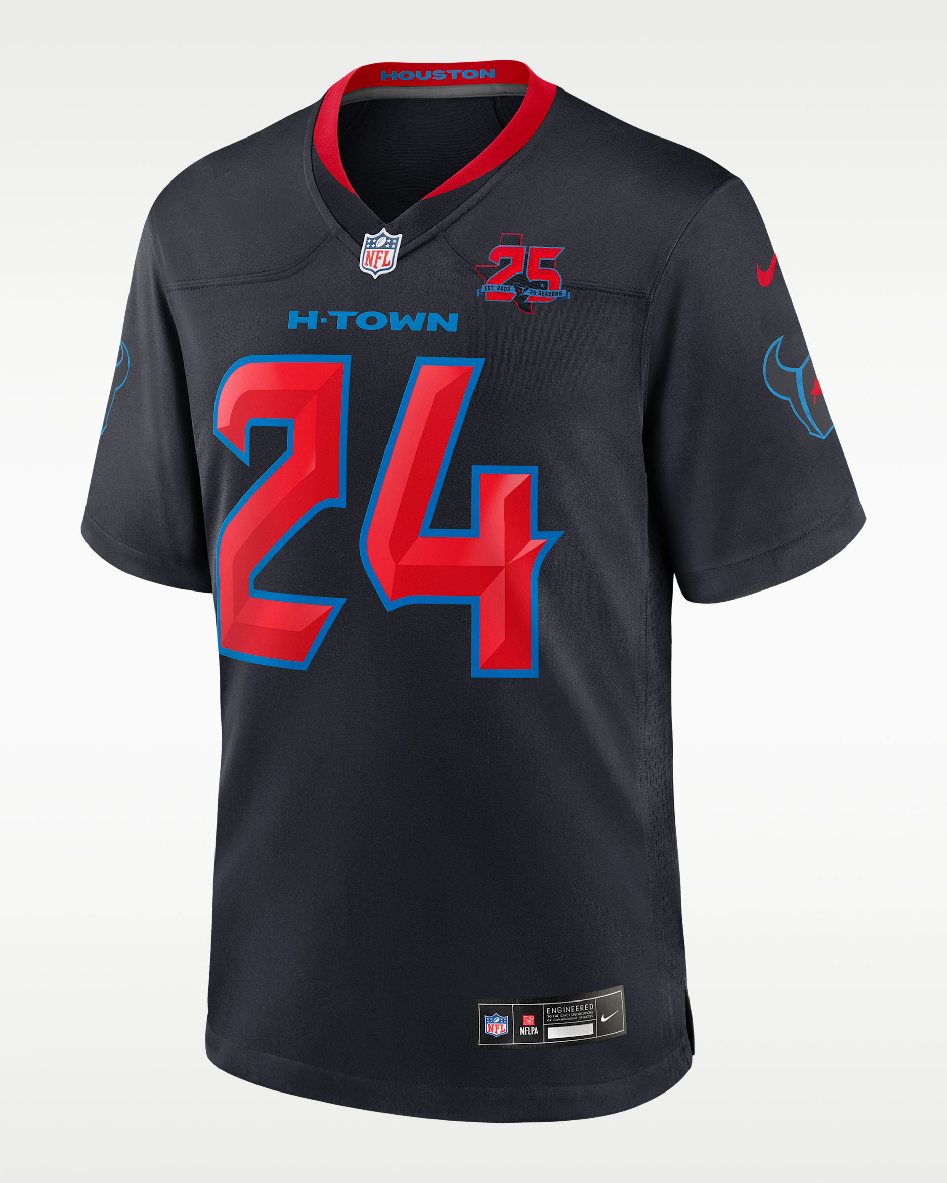 Derek Stingley Jr. Houston Texans 25th Season Men's Nike NFL Game Jersey - Navy