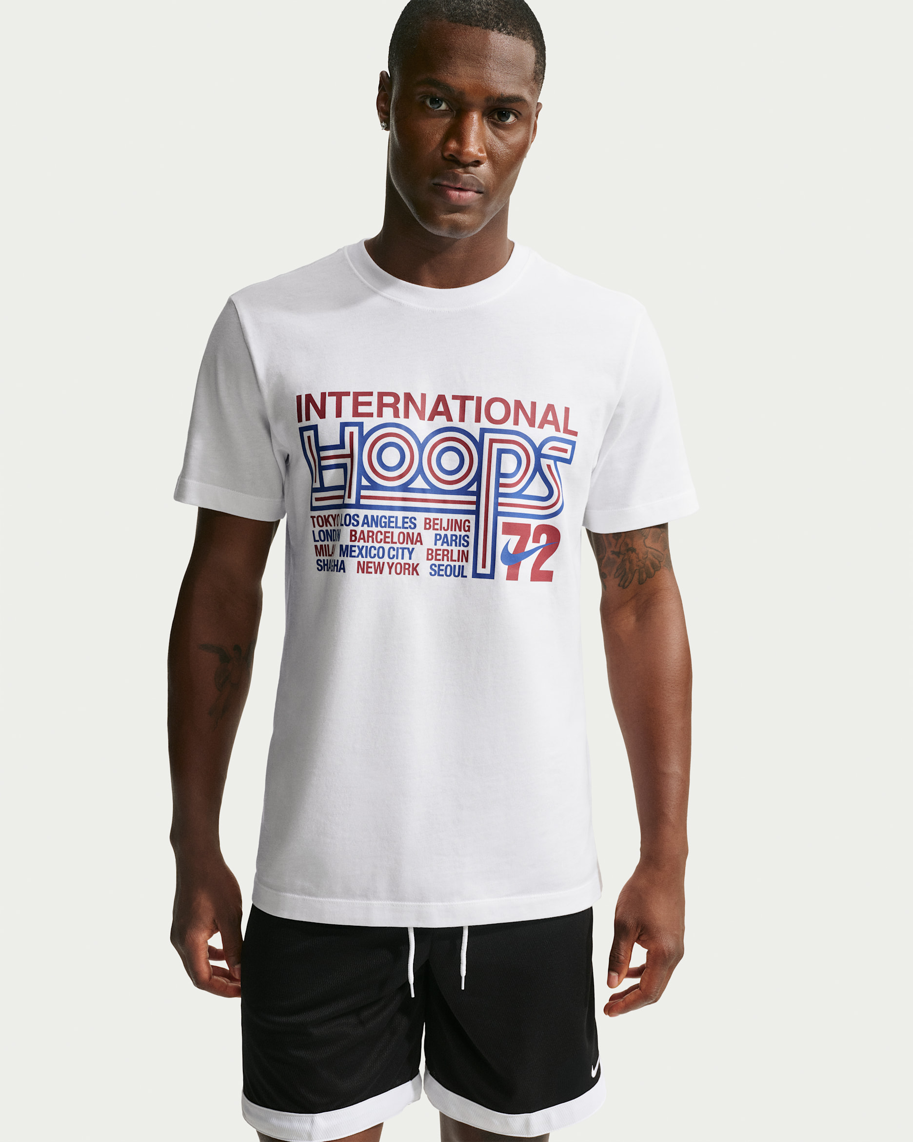 Nike Basketball-T-shirt til mænd - hvid