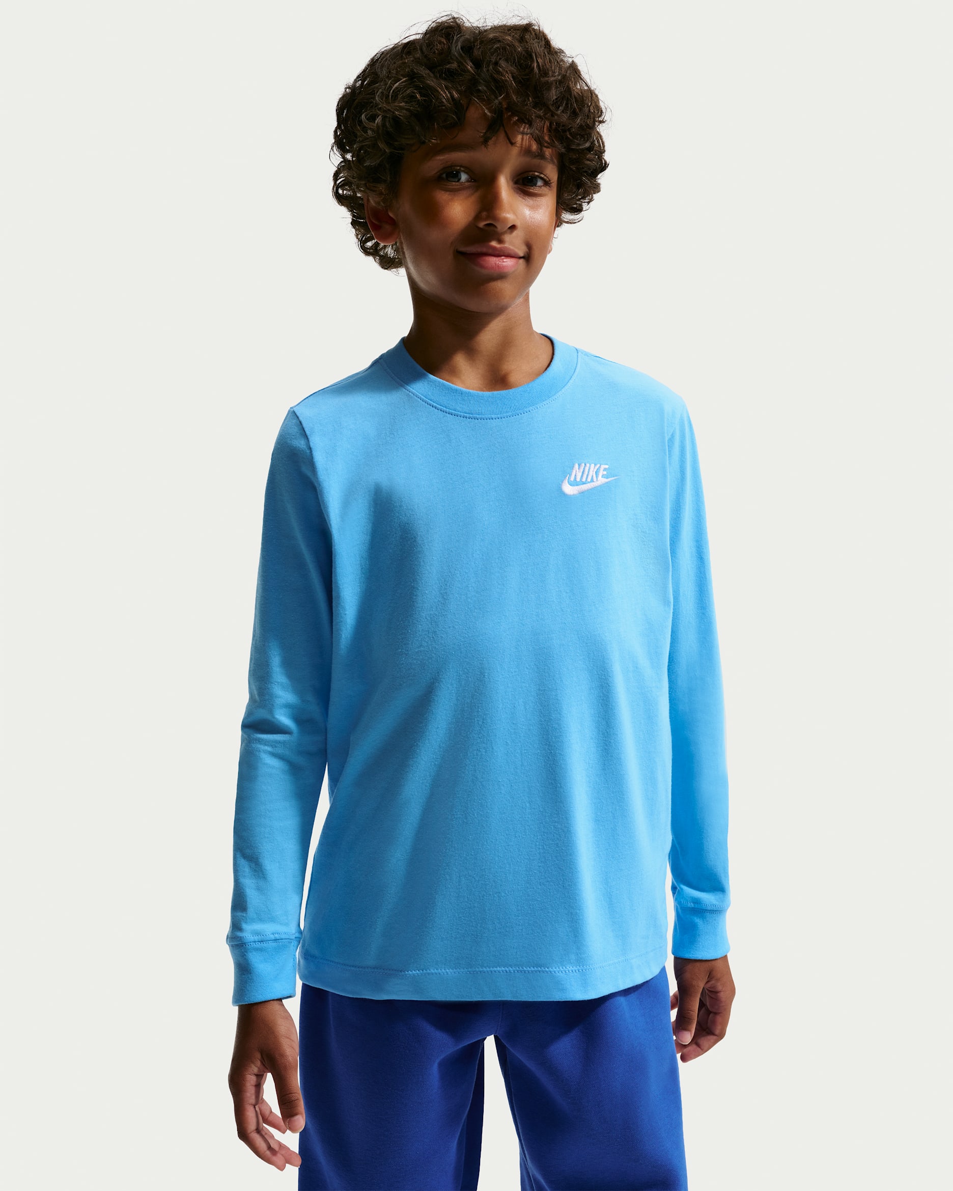 Nike Sportswear Big Kids' Long-Sleeve T-Shirt - Football Blue