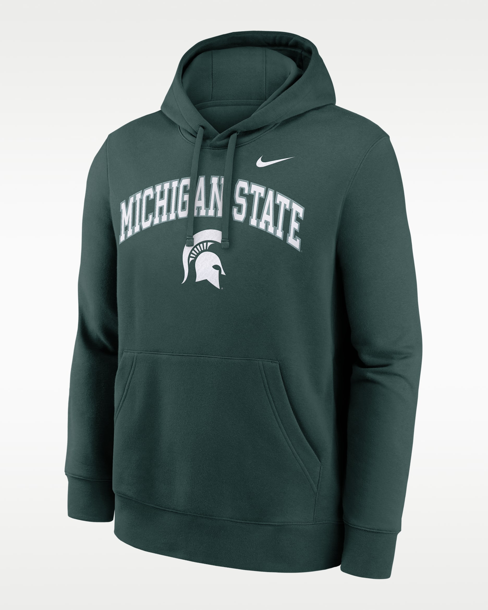 Michigan State Arch Men's Nike College Pullover Hoodie - Green