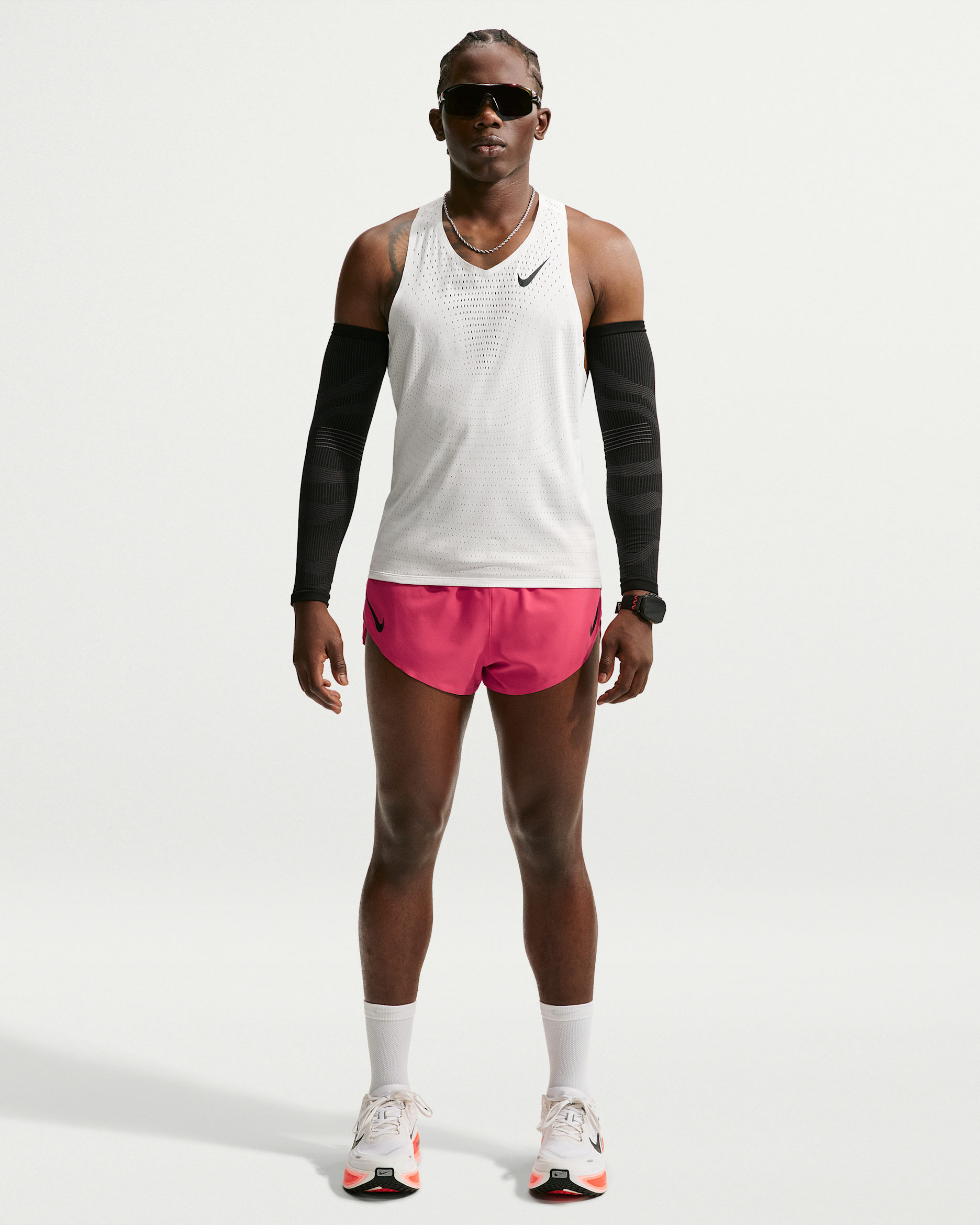 Nike AeroSwift Dri-FIT ADV fôret løpeshorts til herre (5 cm) - Fusion Red/Svart