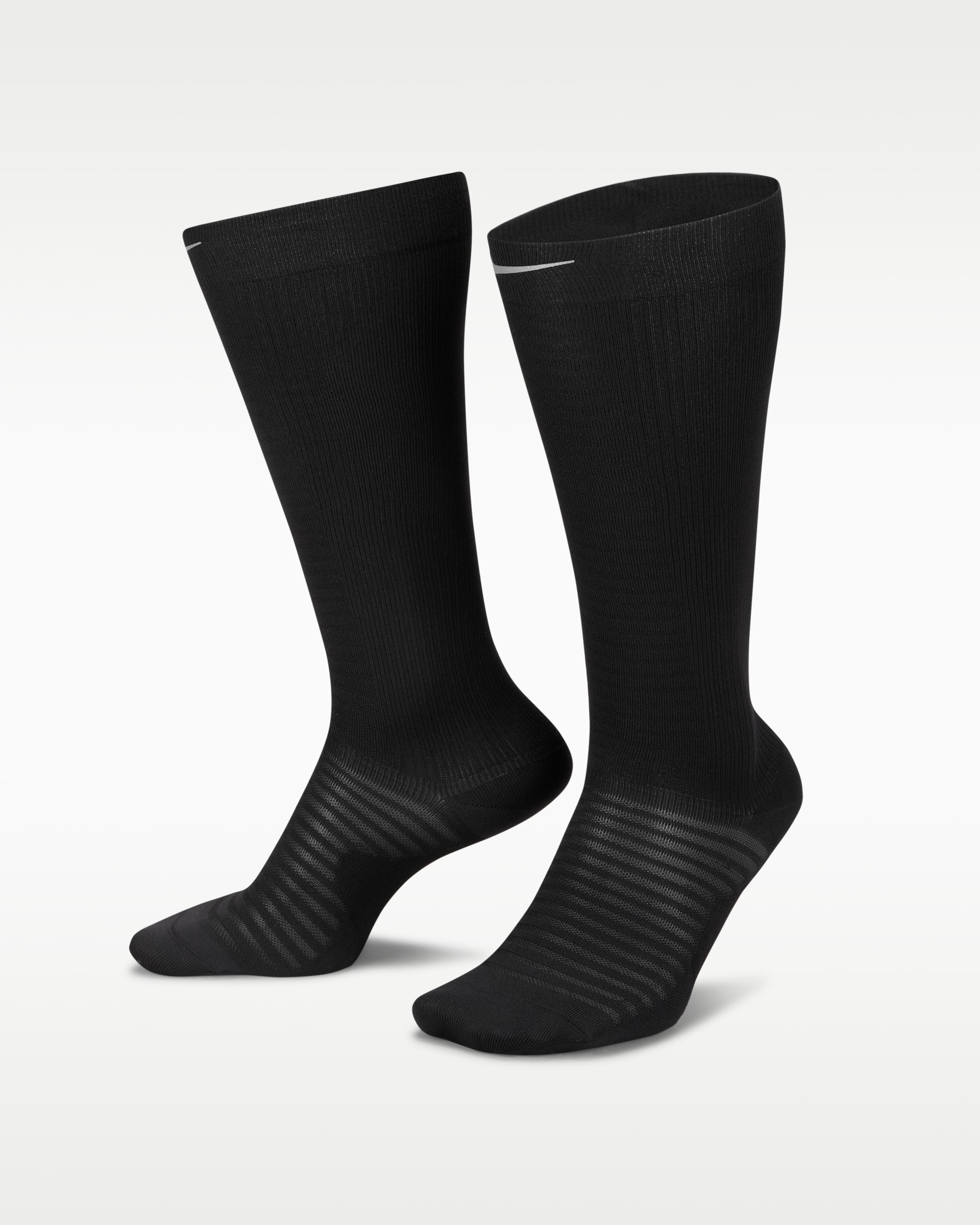 Nike Spark Lightweight Over-The-Calf Compression Mitjons de running - Negre/Reflect Silver