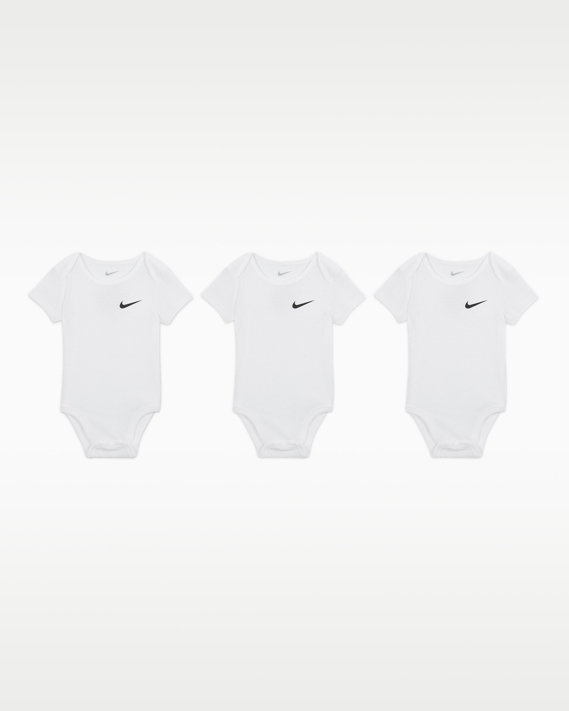 Paquete de 3 bodys Nike Mini Me para bebé - Blanco