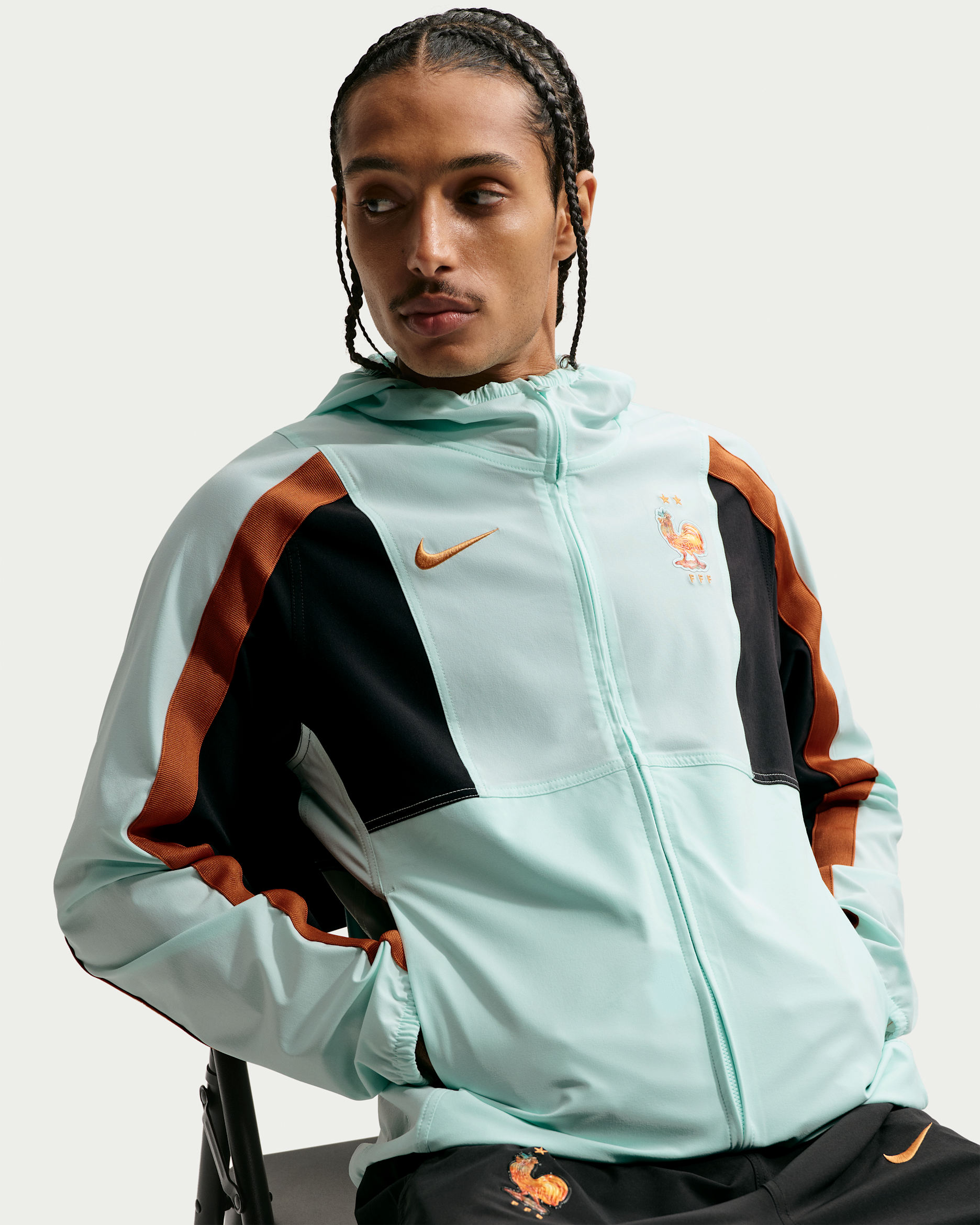FFF Energy Men's Nike Dri-FIT Football Woven Jacket - Igloo/Black/Dark Russet/Metallic Copper