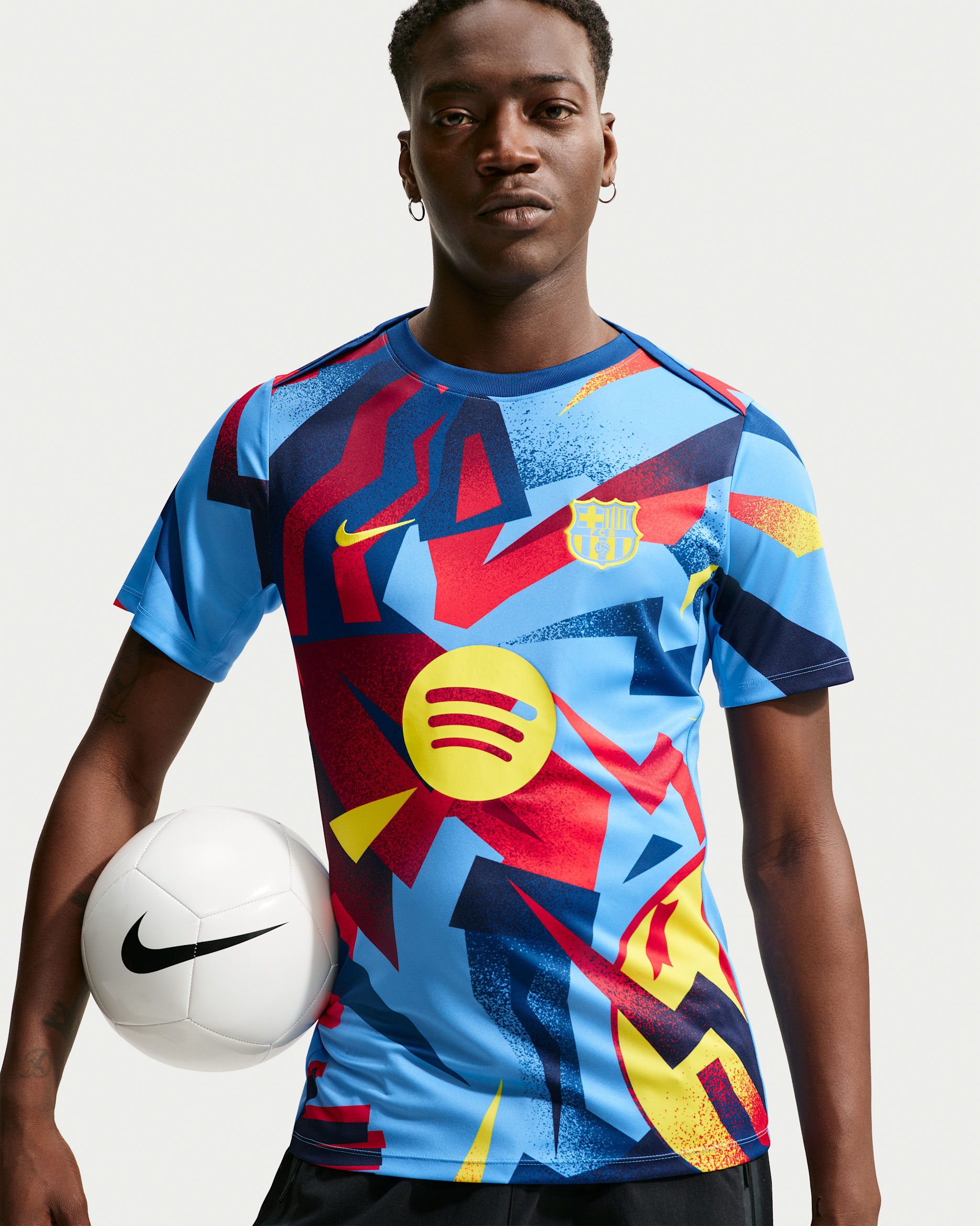 FC Barcelona Academy Pro Fourth Nike Dri-FIT Pre-Match-Fußballoberteil (Herren) - University Blue/University Blue/Gym Blue/Opti Yellow