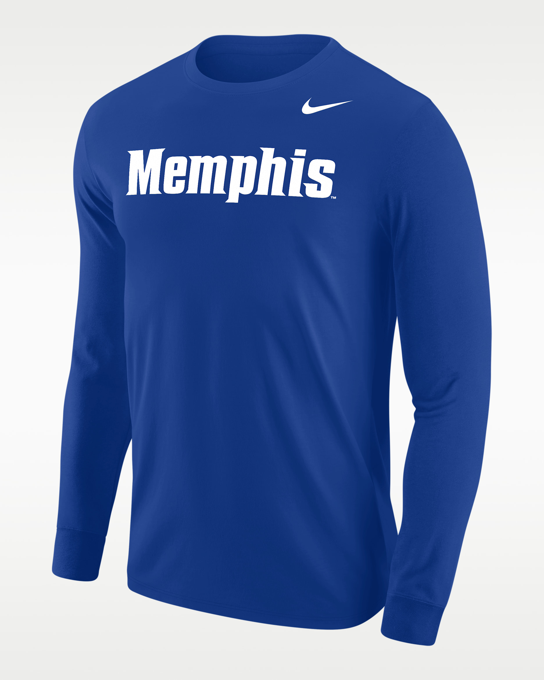 Memphis Tigers Men's Nike Football Long-Sleeve T-Shirt - Game Royal