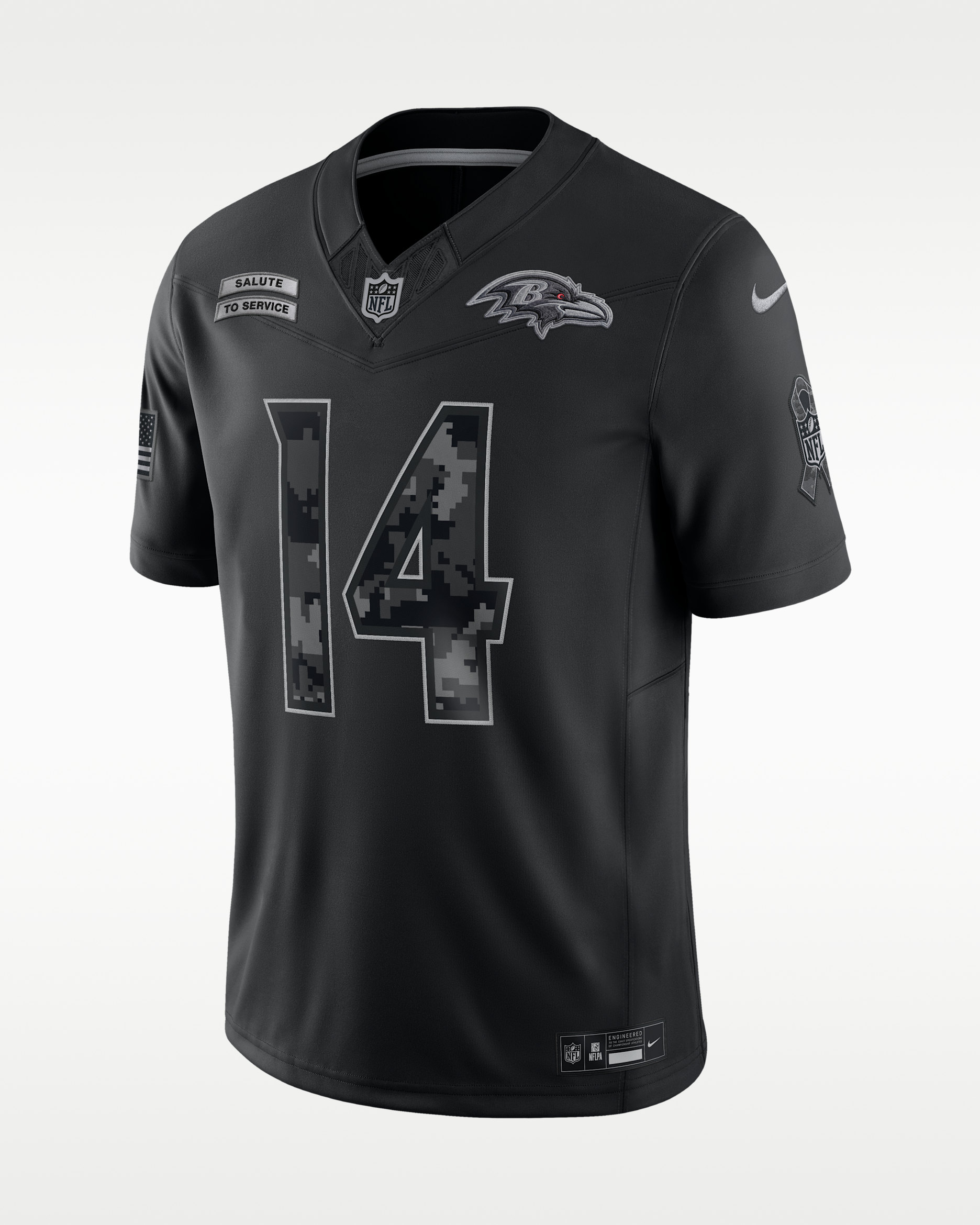 Jersey Nike Dri-FIT de la NFL Limited para hombre Kyle Hamilton Baltimore Ravens Salute to Service - Negro