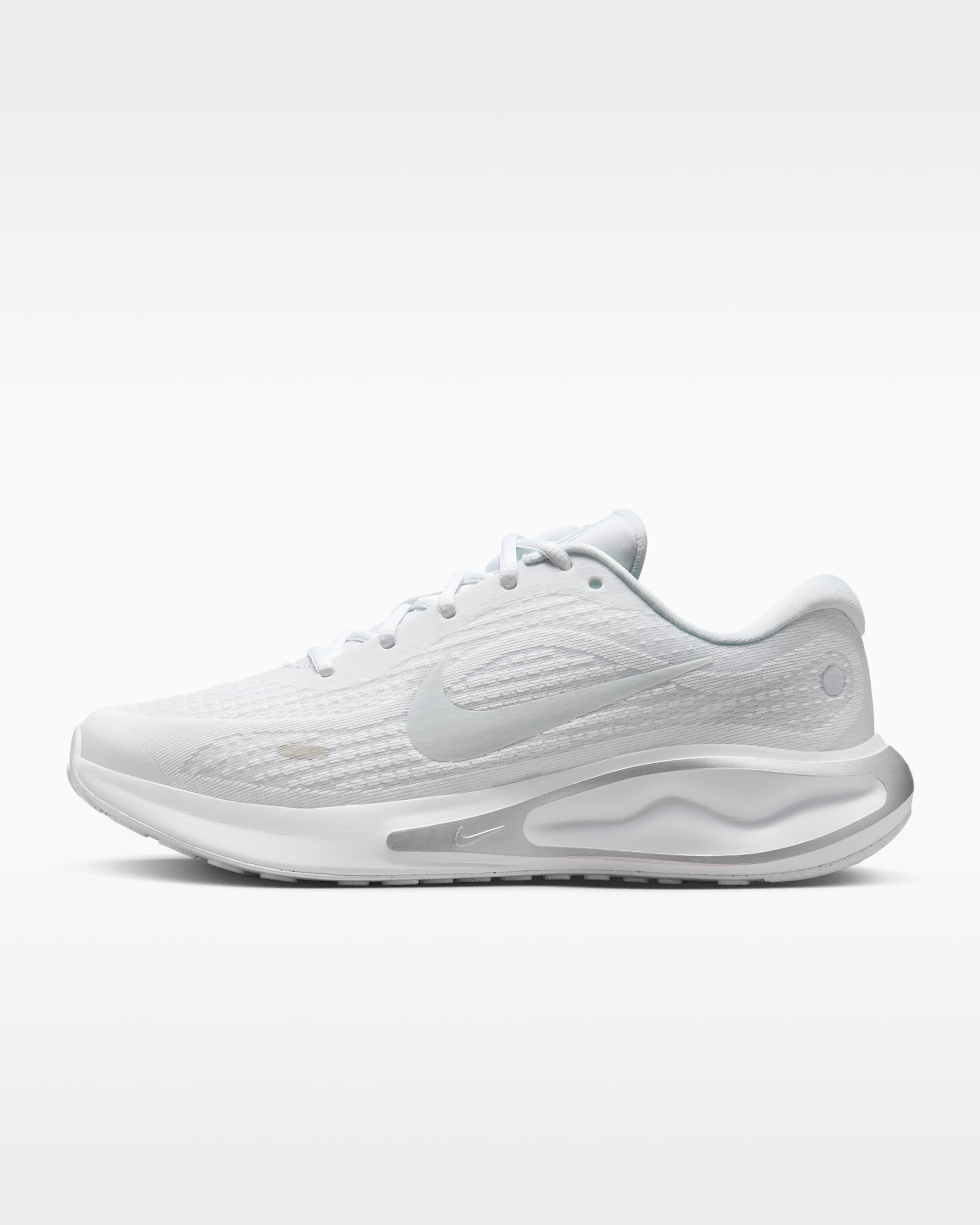 나이키 저니 런 여성 로드 러닝화 - 화이트/퓨어 플래티넘/메탈릭 실버/화이트