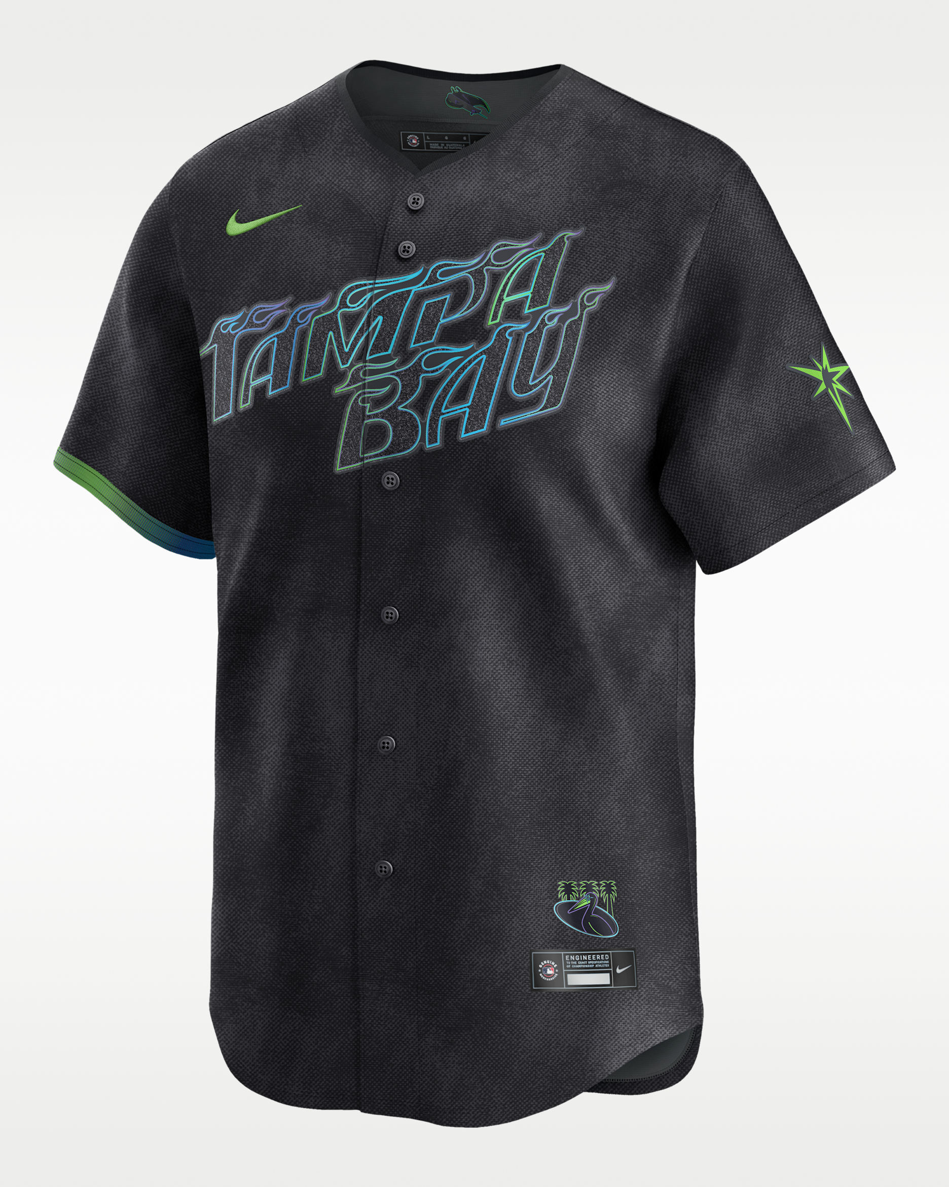 Jersey Nike Dri-FIT ADV de la MLB Limited para hombre Tampa Bay Rays City Connect - Gris