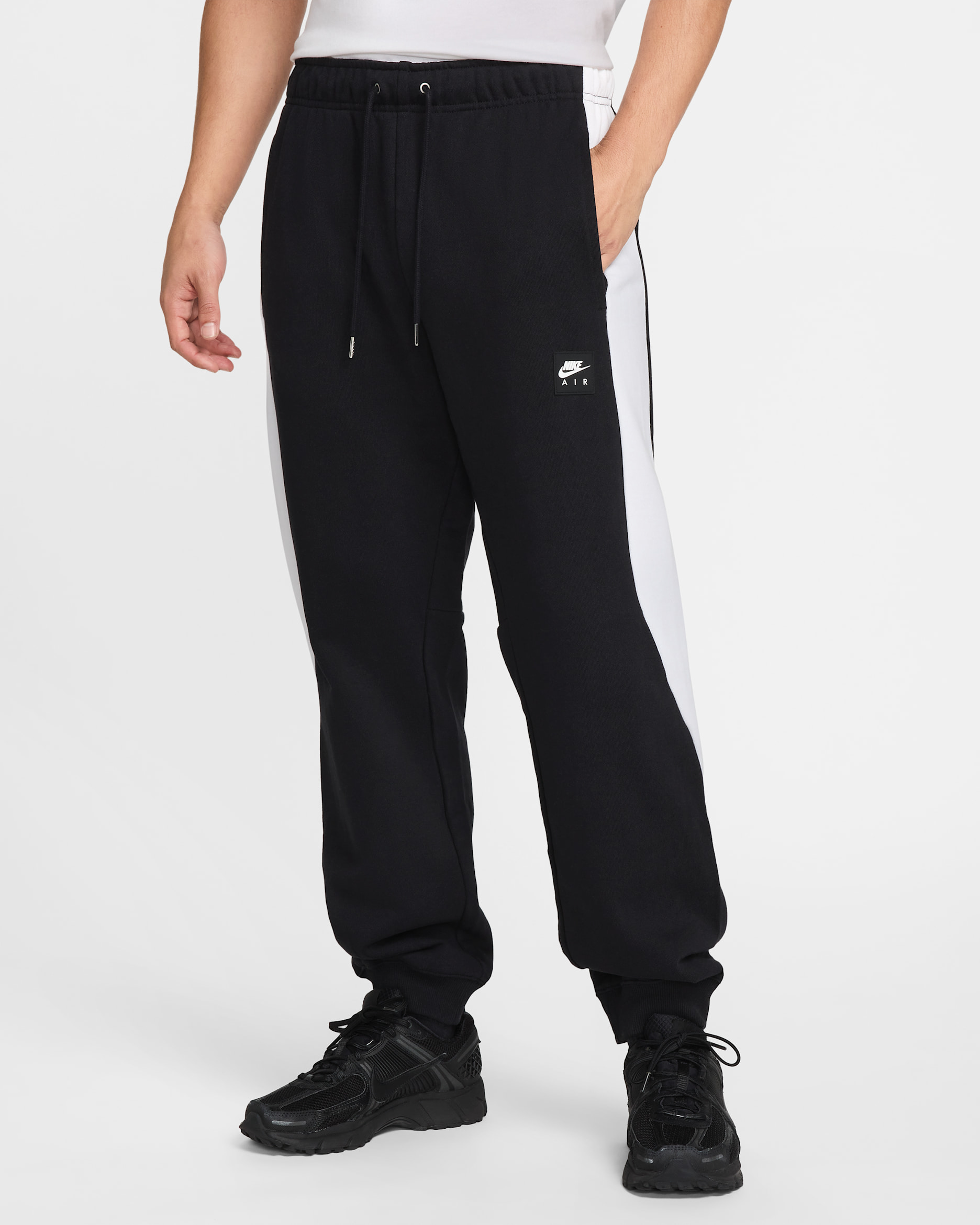 Joggers de tejido Fleece para hombre Nike Air - Negro/Blanco/Negro