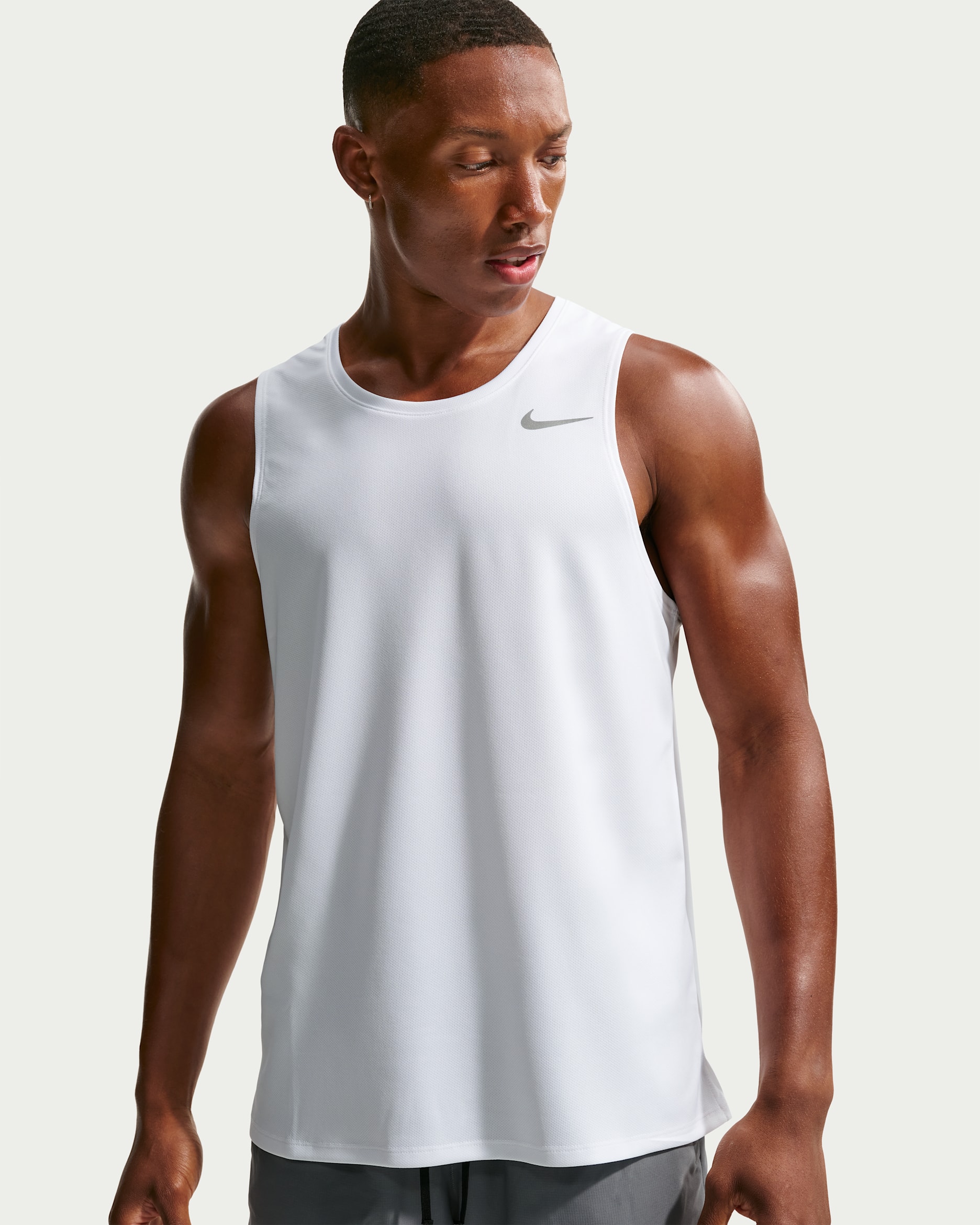 Camiseta de tirantes de running Dri-FIT para hombre Nike Miler - Blanco