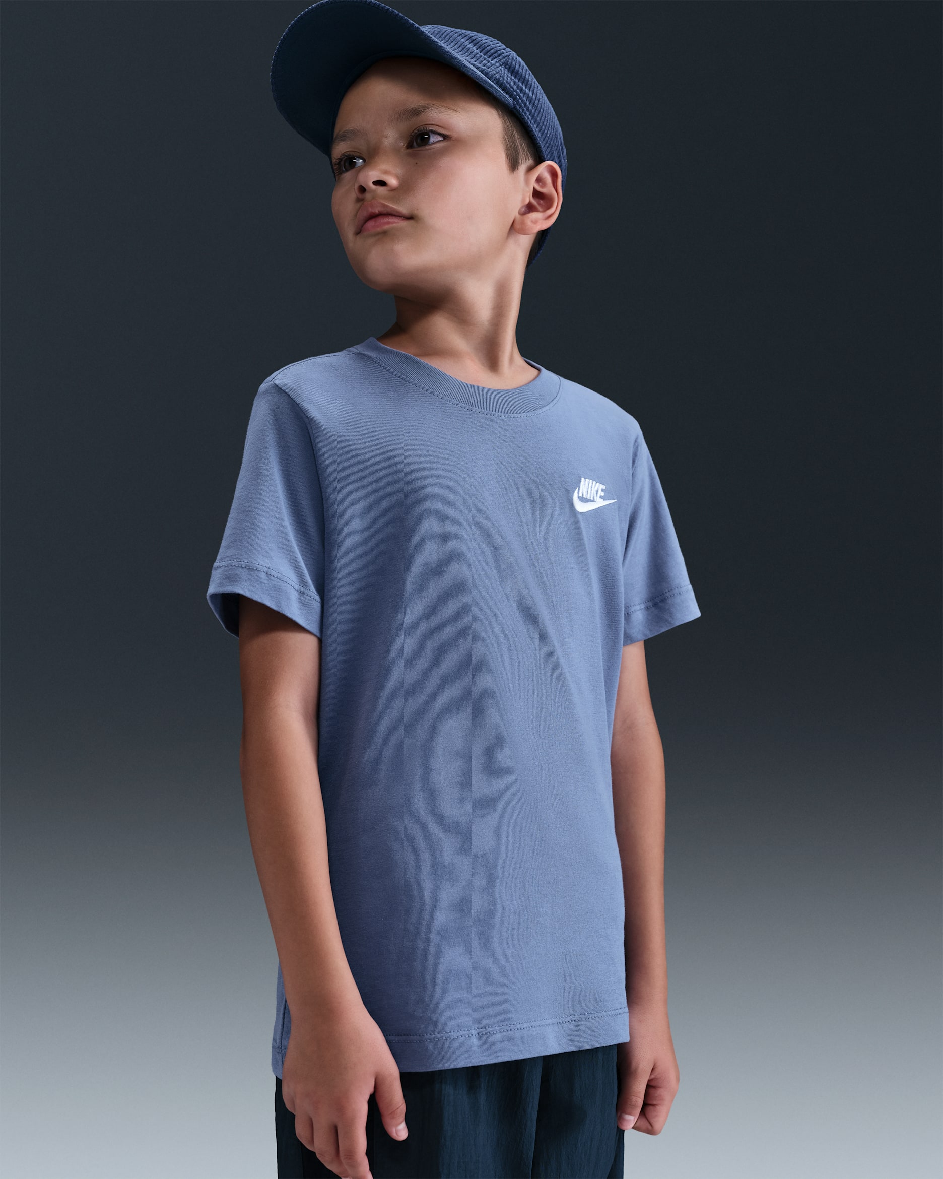 Playera para niños talla grande Nike Sportswear - Índigo mundial