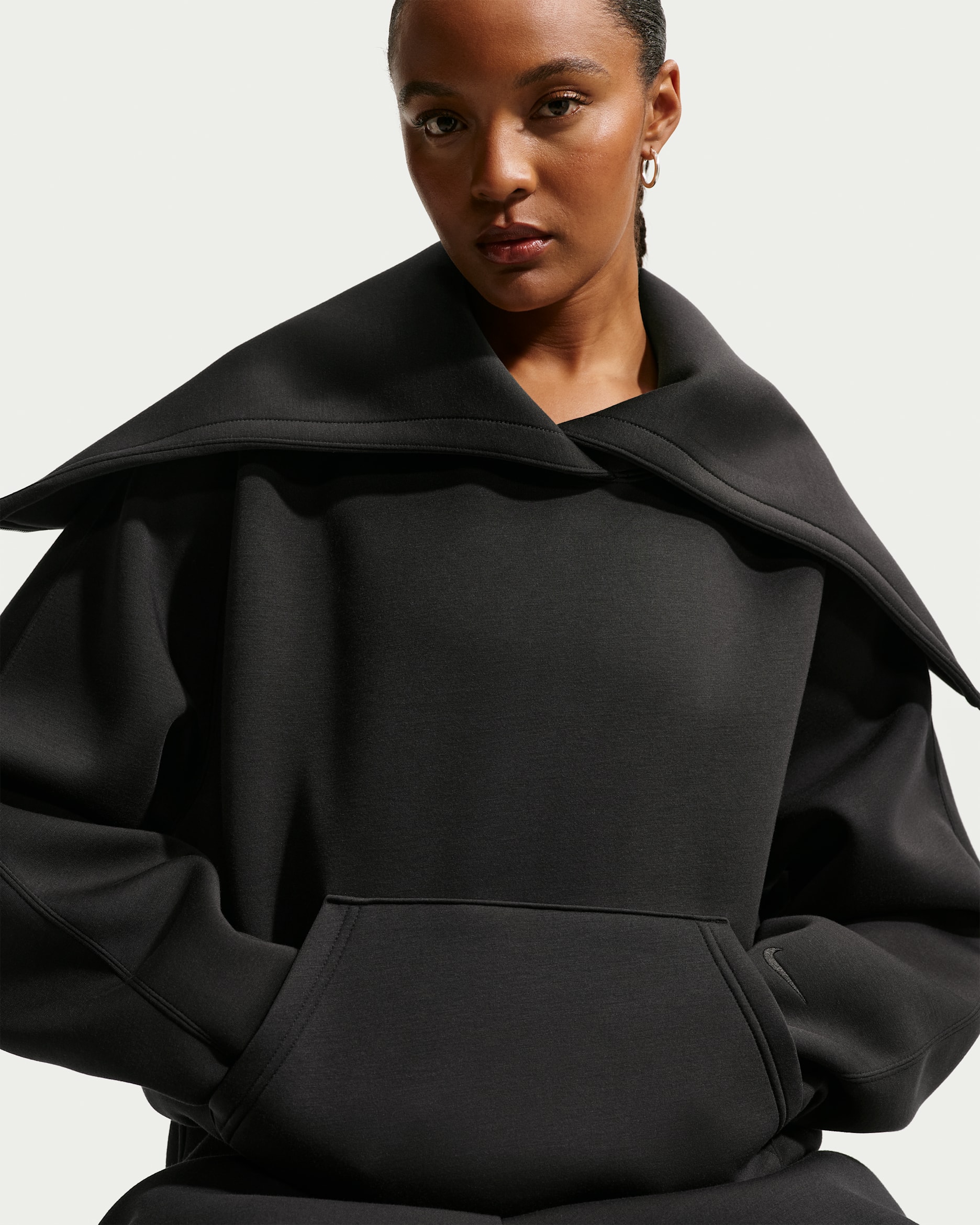 Nike Pregame Fleece Oversize-Hoodie (Damen) - Schwarz/Schwarz/Schwarz