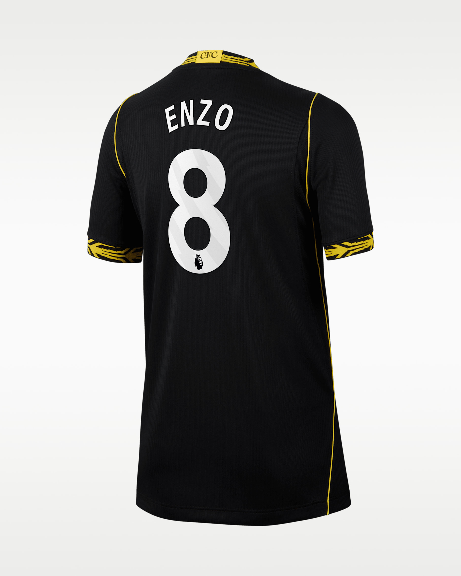 Enzo Fernández Chelsea 2026/27 Stadium Away Big Kids' Nike Dri-FIT Soccer Jersey - Black