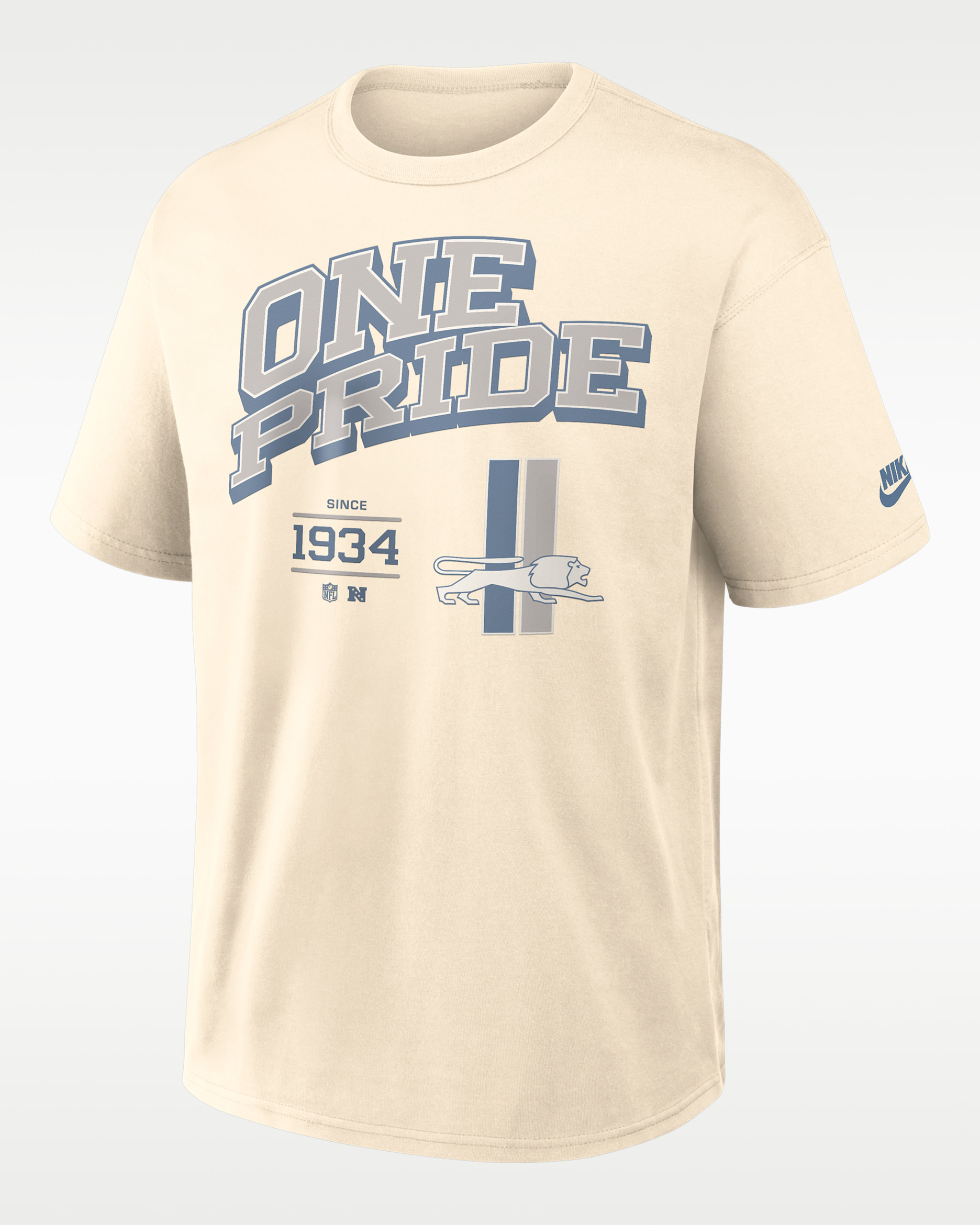 Detroit Lions Max90 Men's Nike NFL T-Shirt - Natural