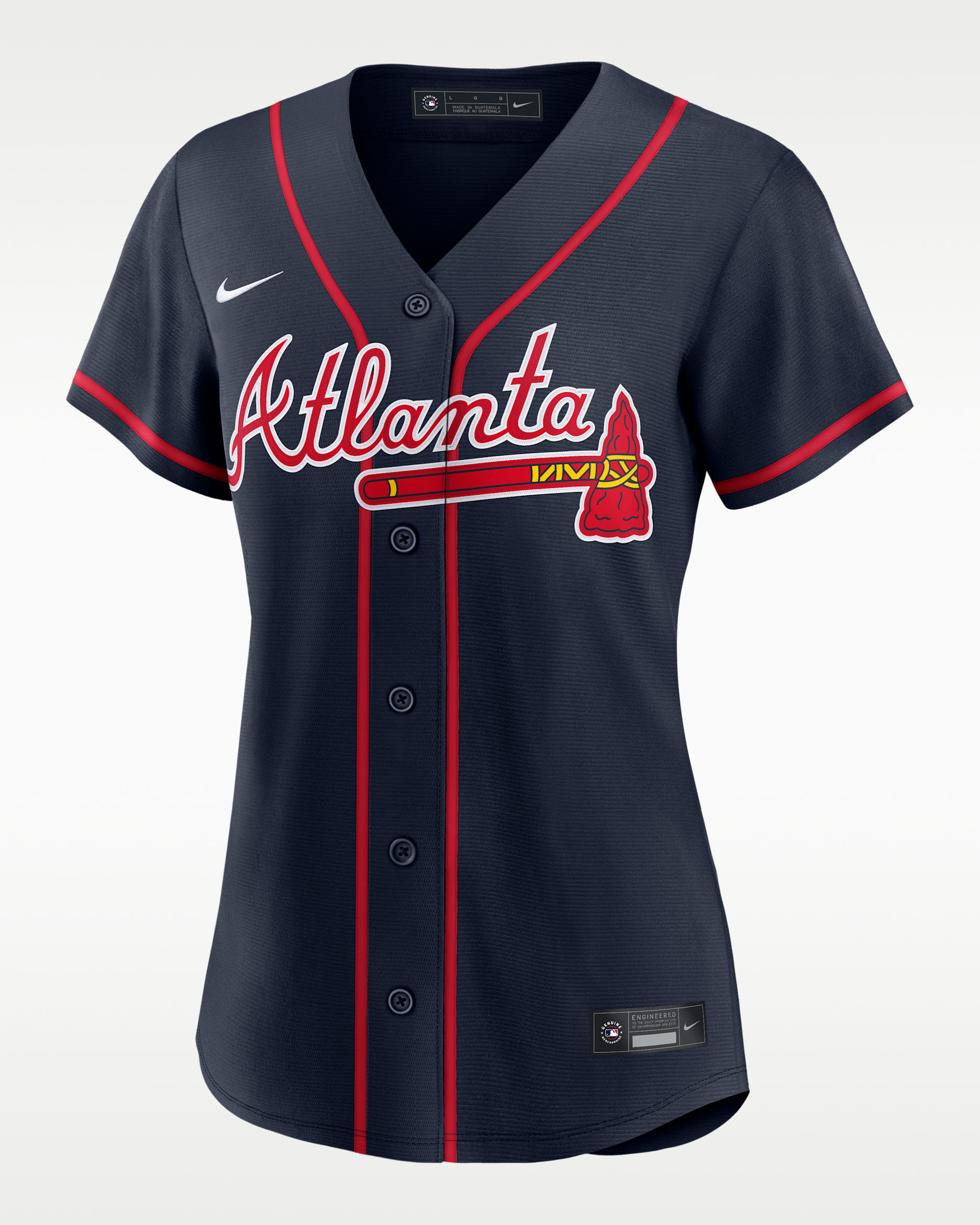 Ronald Acuña Jr. Atlanta Braves Women's Nike MLB Replica Jersey - Navy