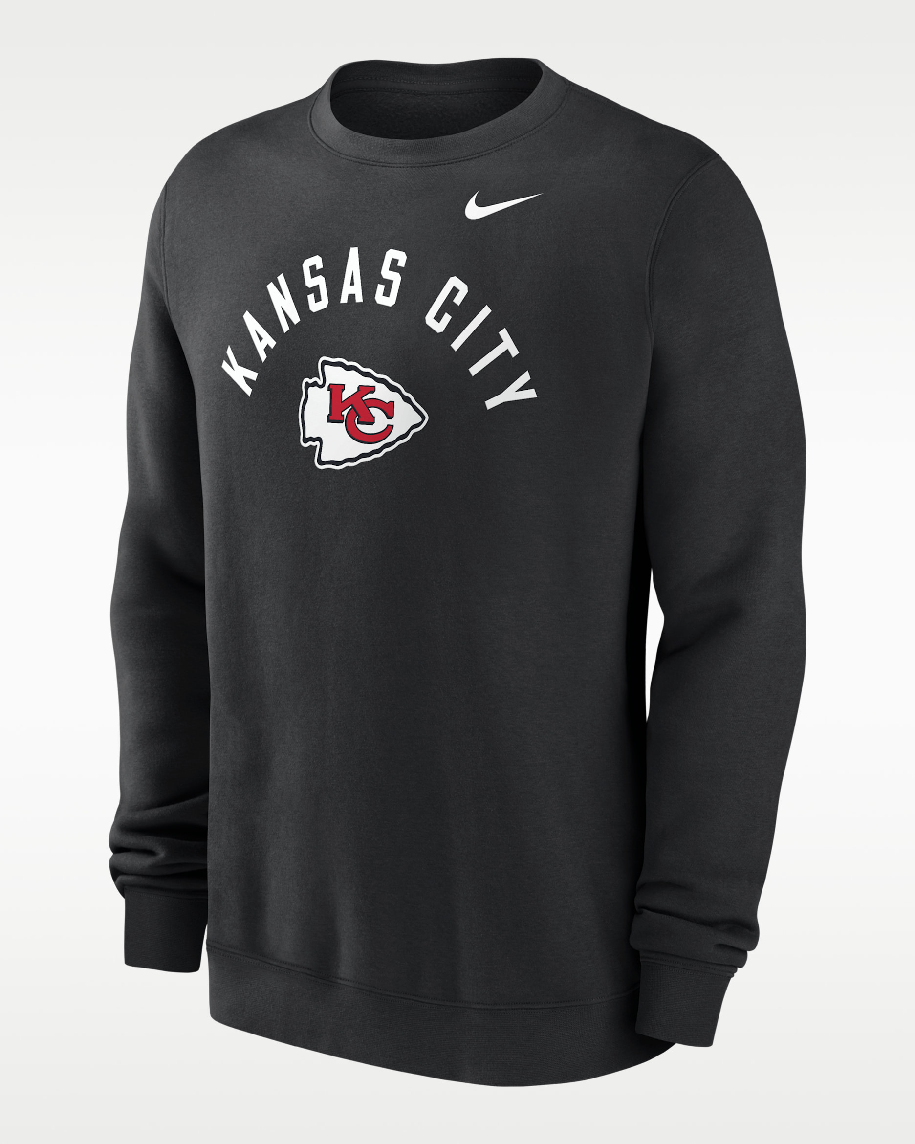 Kansas City Chiefs Club Men's Nike NFL Pullover Crew - Black