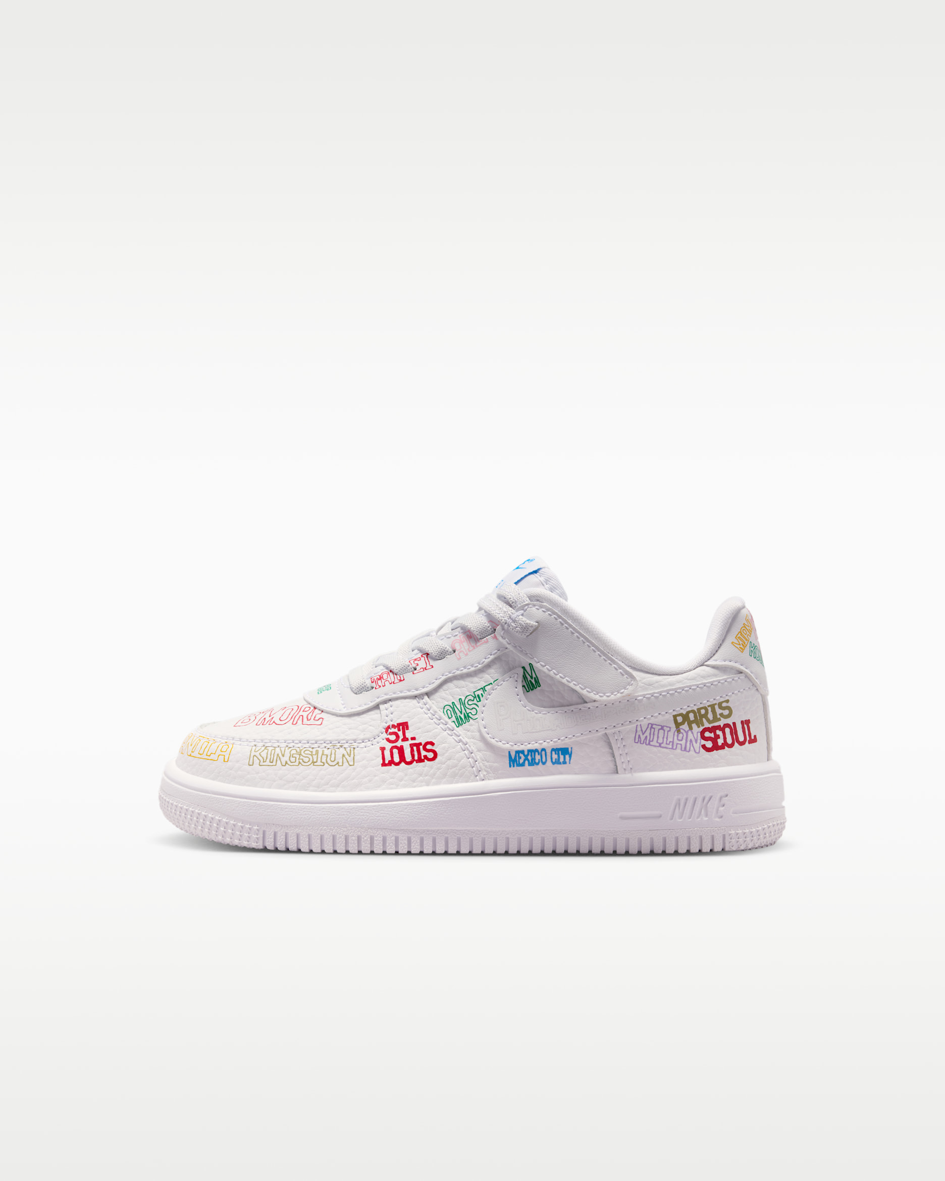 Nike Force 1 Low EasyOn LV8 3 Younger Kids' Shoes - White/White