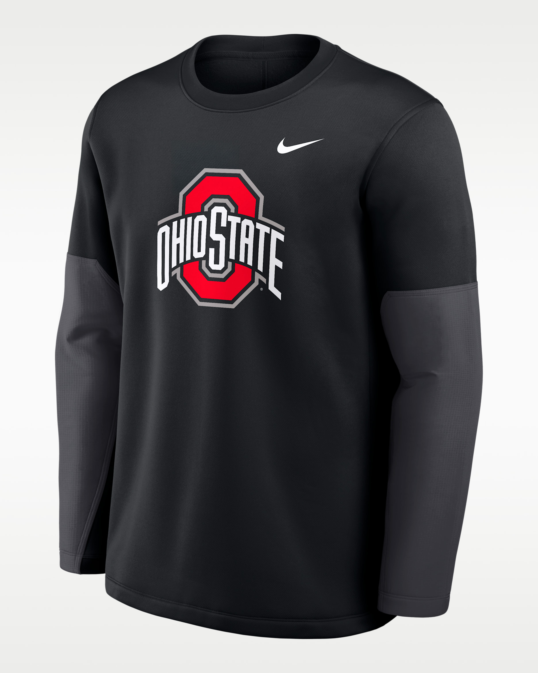 Ohio State Sideline Coach Men's Nike Therma-FIT College Long-Sleeve T-Shirt - Black