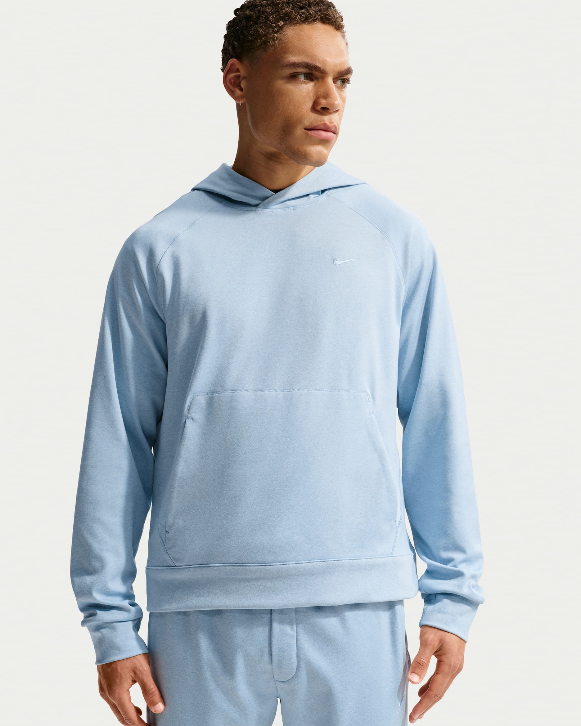 Nike Primary NanoKnit Men's Dri-FIT UV Protection Pullover Performance Hoodie - Light Armory Blue/Hydrogen Blue/Heather/Light Armory Blue