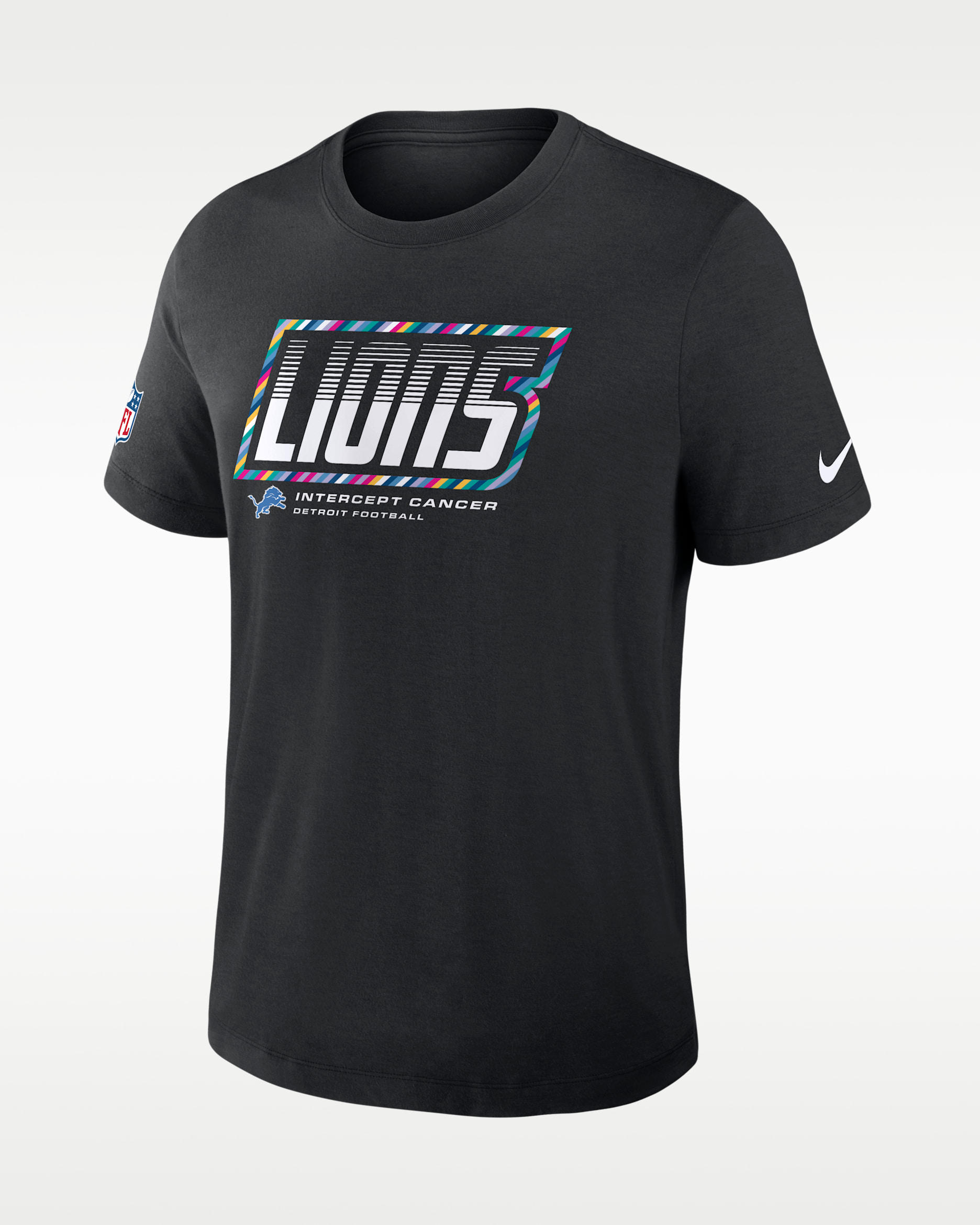 Detroit Lions Crucial Catch Sideline Men's Nike Dri-FIT NFL T-Shirt - Black