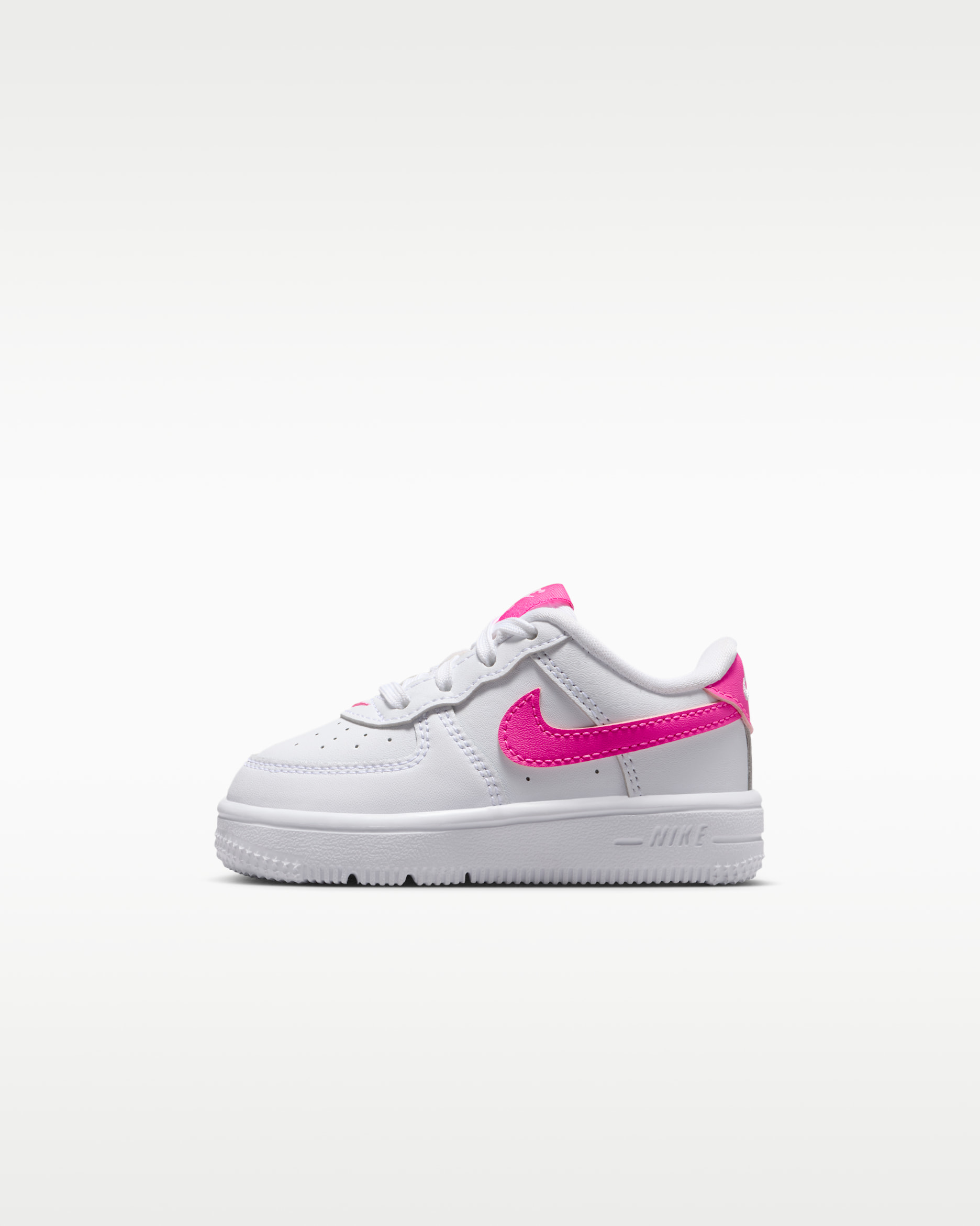 Nike Force 1 Low Baby/Toddler Shoes - White/Laser Fuchsia