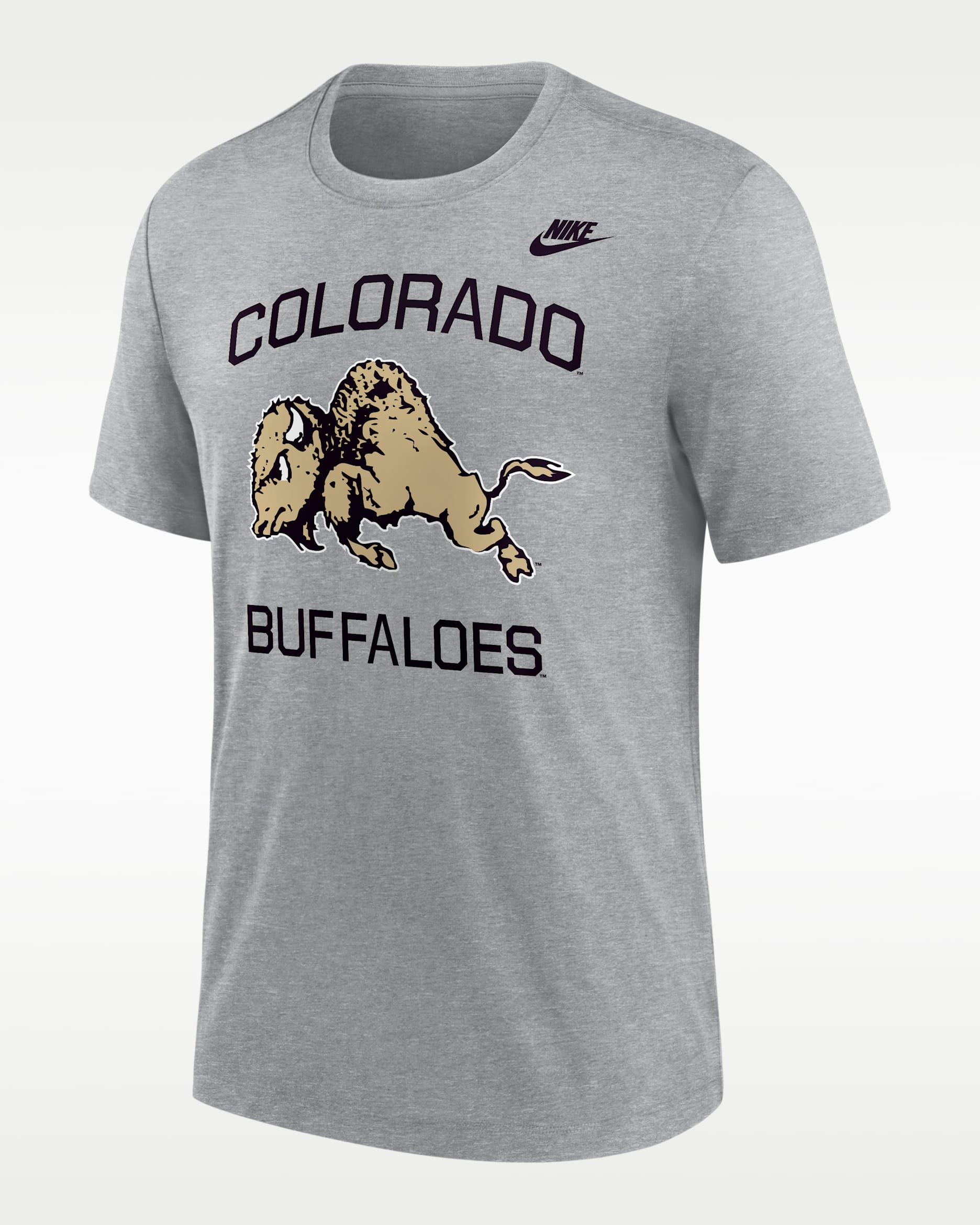 Colorado Buffaloes Men's Nike Football Tri-Blend T-Shirt - Dark Grey Heather