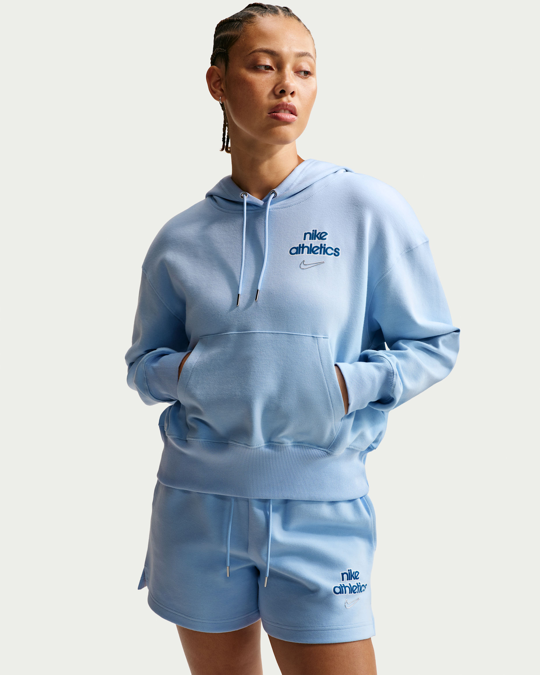 Nike Sportswear Phoenix Fleece huvtröja för kvinnor - Hydrogen Blue