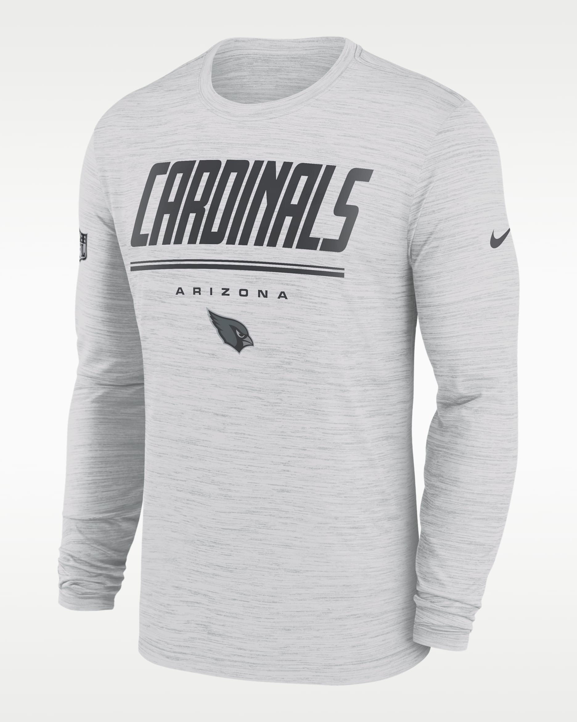 Playera de manga larga Nike Dri-FIT de la NFL para hombre Arizona Cardinals Sideline Team Issue Velocity - Blanco
