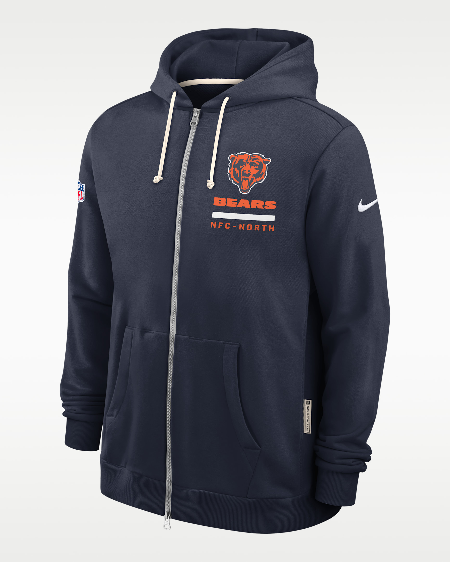 Chicago Bears Utility Player Sideline Men's Nike Dri-FIT NFL Full-Zip Hoodie - Blue