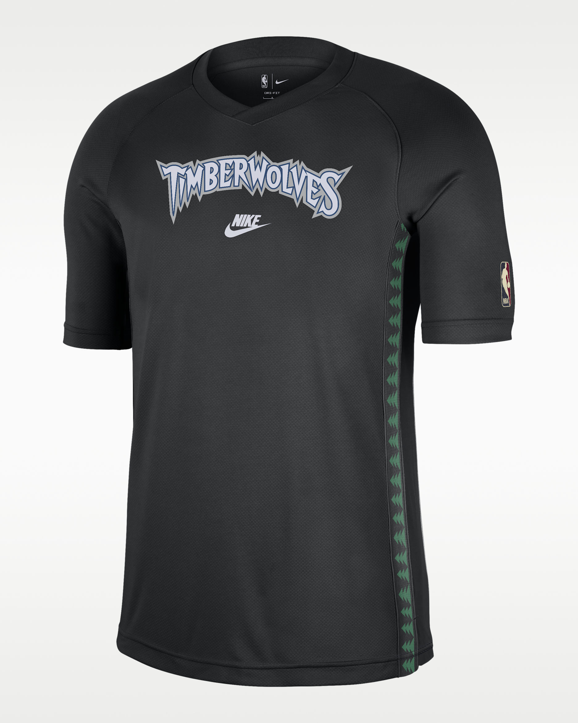 Minnesota Timberwolves 2025/26 Hardwood Classics Men's Nike NBA Dri-FIT Short-Sleeve Top - Black/White