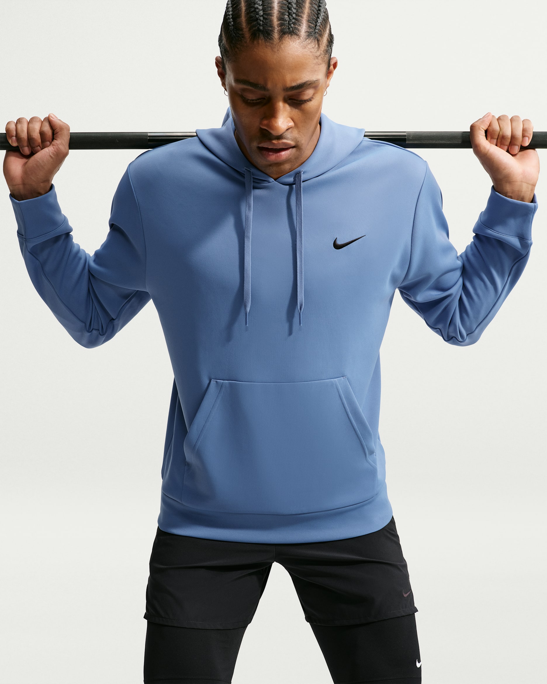 Nike Flex Men's Dri-FIT UV Protection Pullover Hoodie - Indigo Storm/Indigo Storm/Black