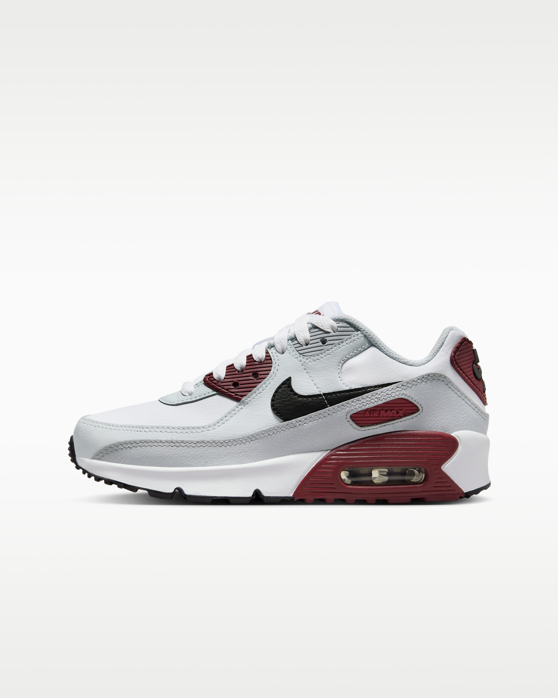 Nike Air Max 90 LTR Older Kids' Shoes - White/Dark Team Red/Pure Platinum/Black