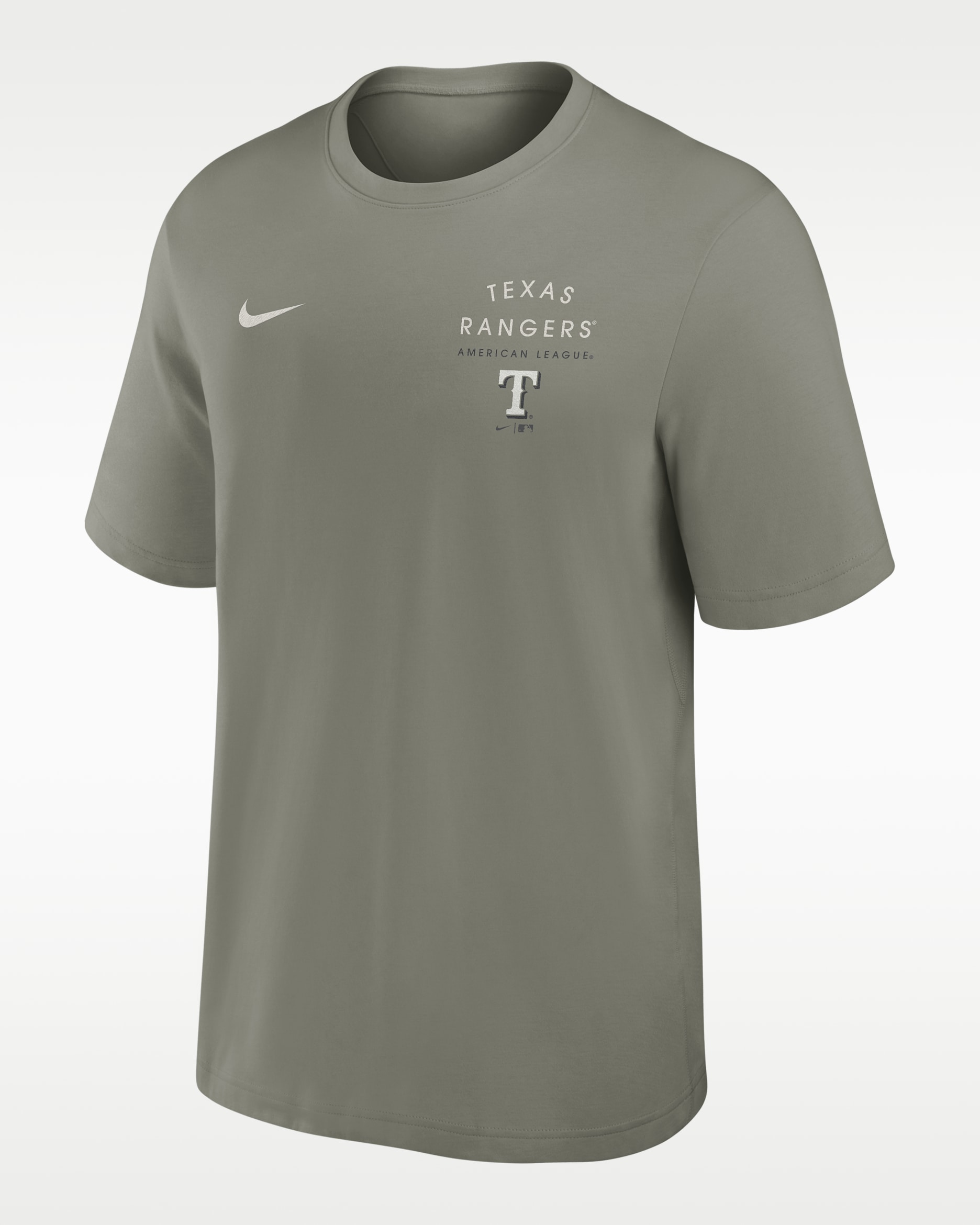 Texas Rangers Primary Men's Nike Dri-FIT MLB T-Shirt - Grey